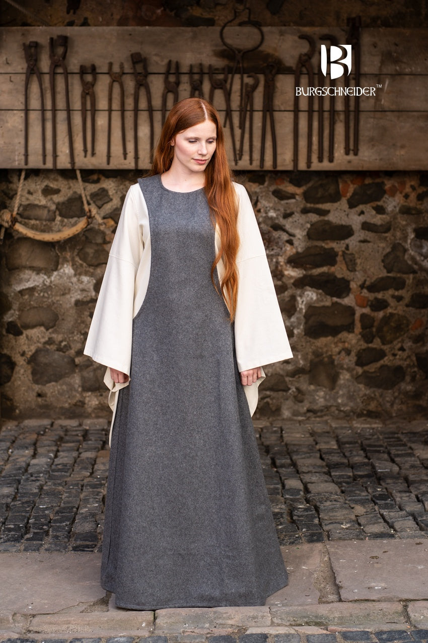Wool Surcot Albrun Grey M Wool Surcot Albrun Grey M