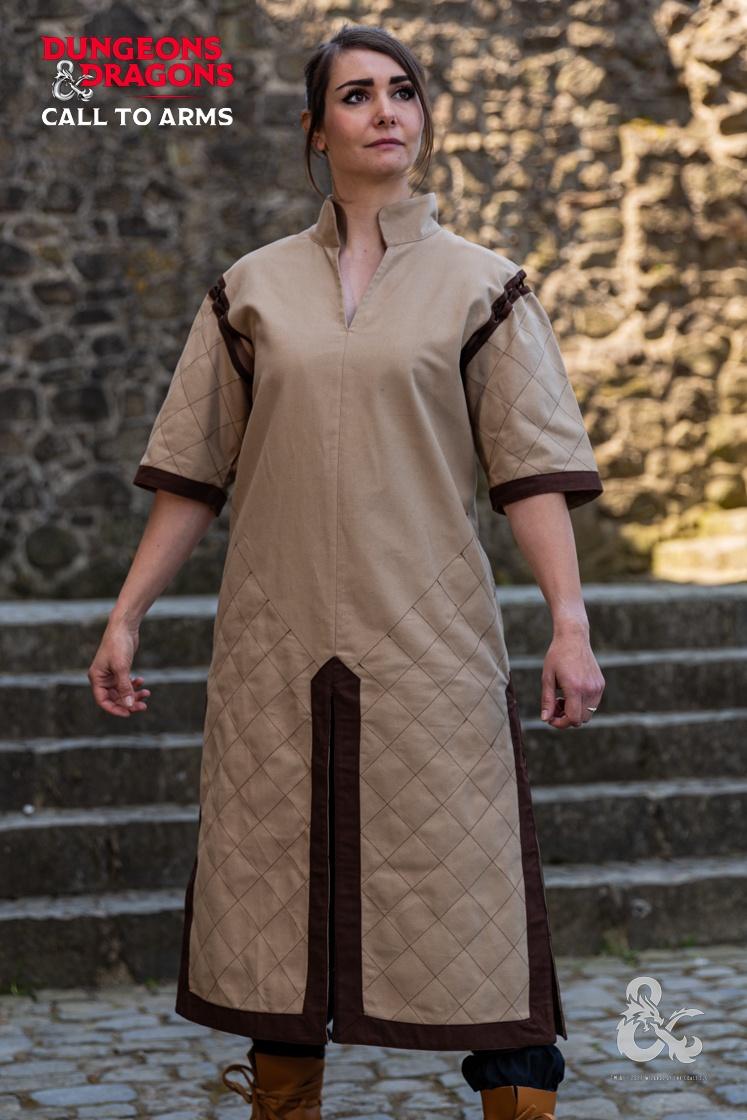 Burgschneider - Dungeons & Dragons Fighter Tunic Hemp/Brown, M, Adult, Unisex (Dungeons & Dragons, ren fair, cosplay)