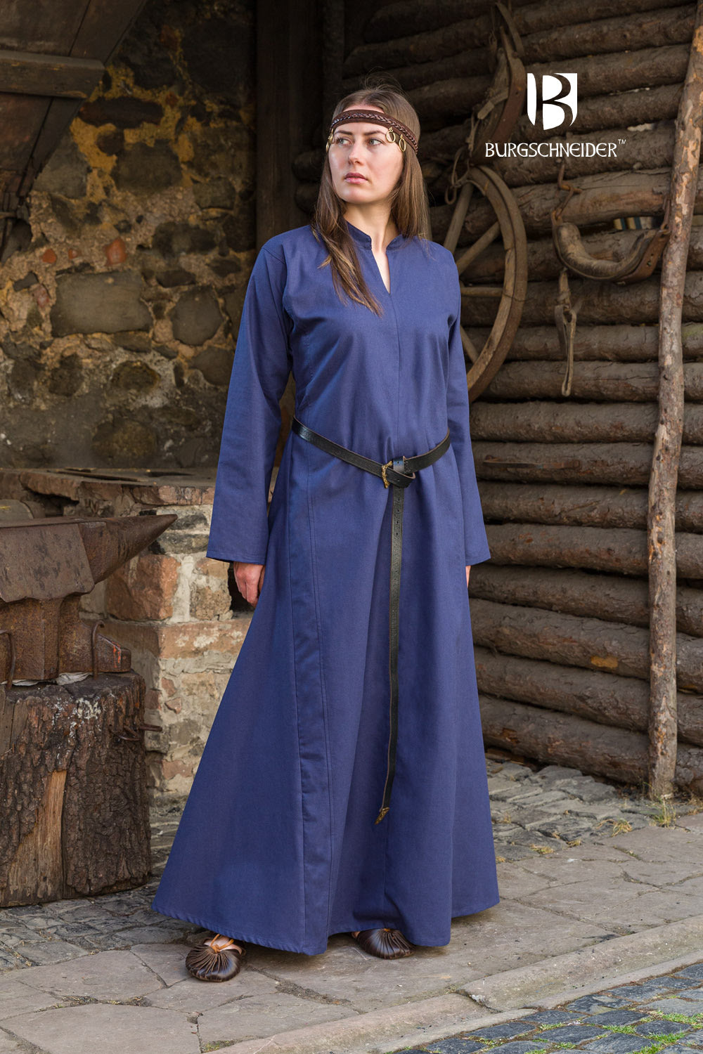 dark blue medieval dress Women's Renaissance Sorceress Dress