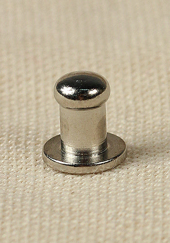 Button Rivet 5x, 7,6 x 4,5mm, M3, Brass/Nickel