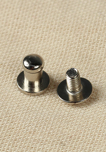 Button Rivet 5x, 7,6 x 4,5mm, M3, Brass/Nickel