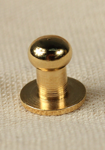 Button Rivet 5x, 9,5 x 6,2mm, M3, Brass/Gold