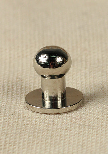 Button Fabric Rivet Button Rivet 5x, 9,8 x 6,8mm, M3, Brass/Nickel
