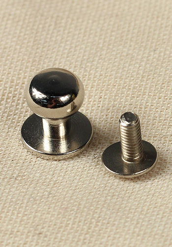 Button Rivet 5x, 9,7 x 8,0mm, M3, Brass/Nickel