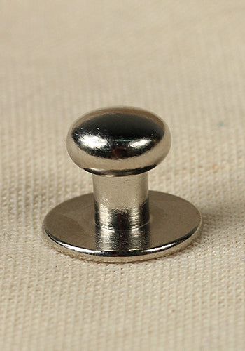 Button Rivet 5x, 12 x 9,8mm, M3, Brass/Nickel