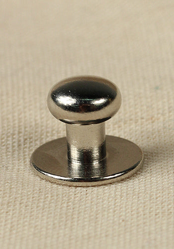 Button Fabric Rivet Button Rivet 5x, 12 x 9,8mm, M3, Brass/Nickel