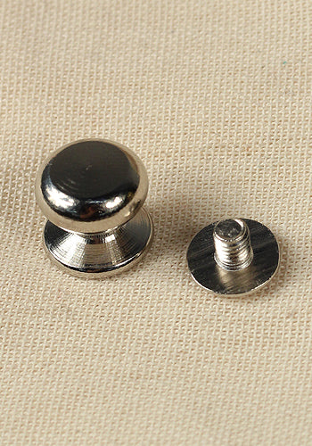 Button Rivet 5x, 11,6 x 12,5 mm, M3, Brass/Nickel