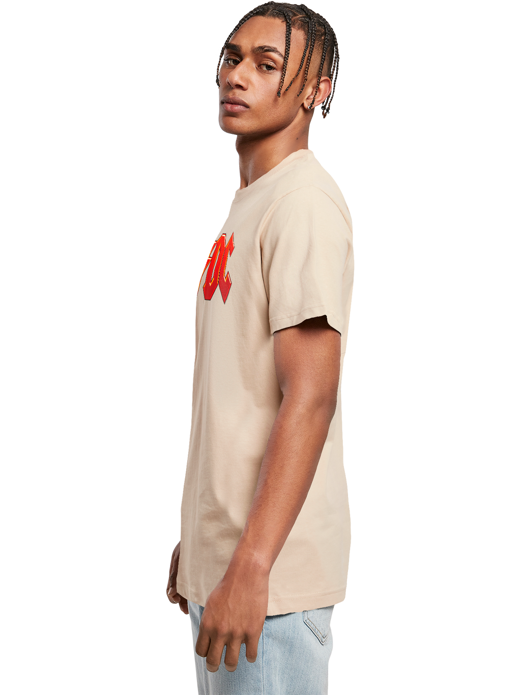 Dunkelrotes ACDC-Logo-T-Shirt