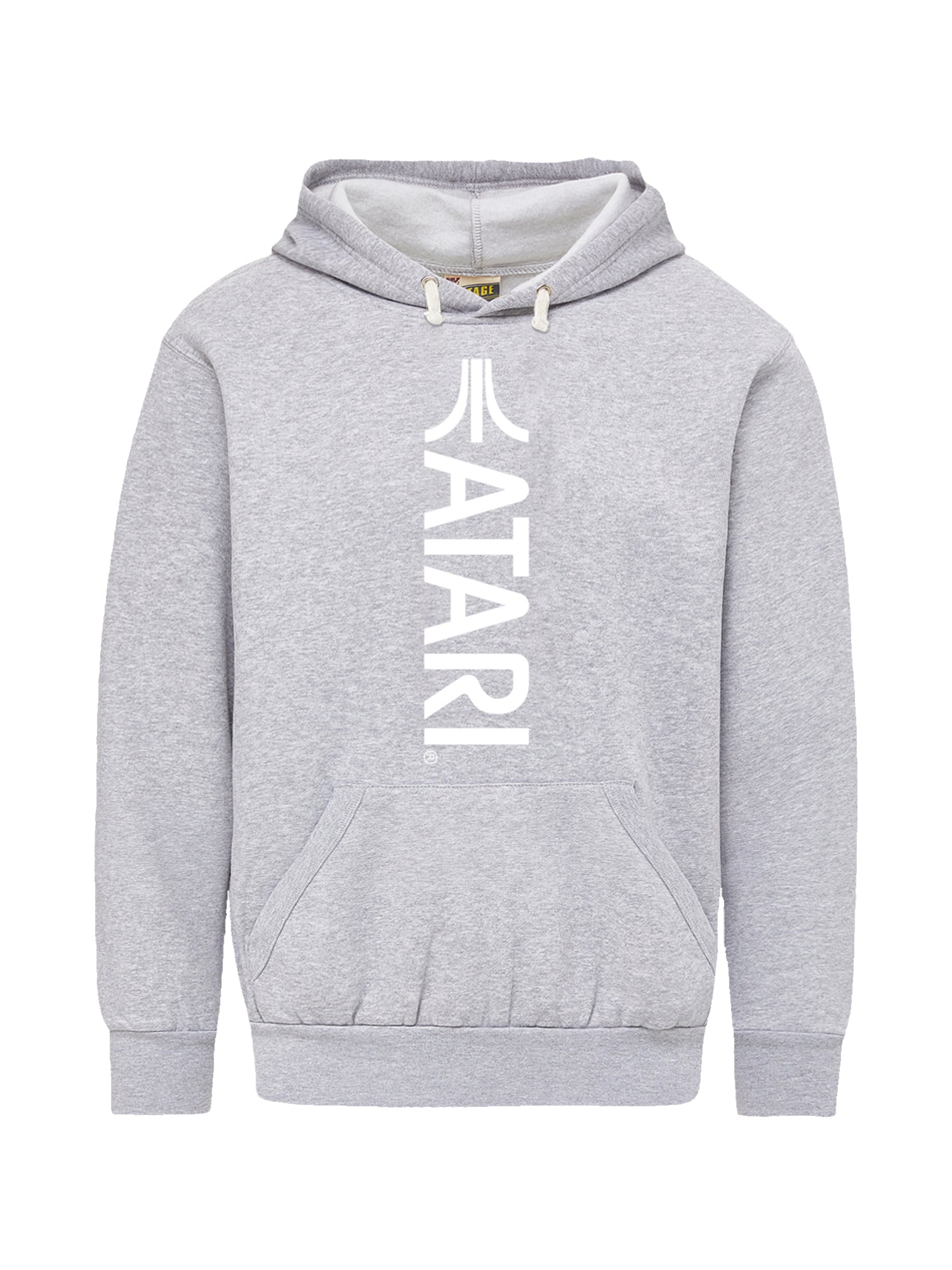 Atari Games Vertical Logo White Retro Gaming mit Vintage Fleece Hood