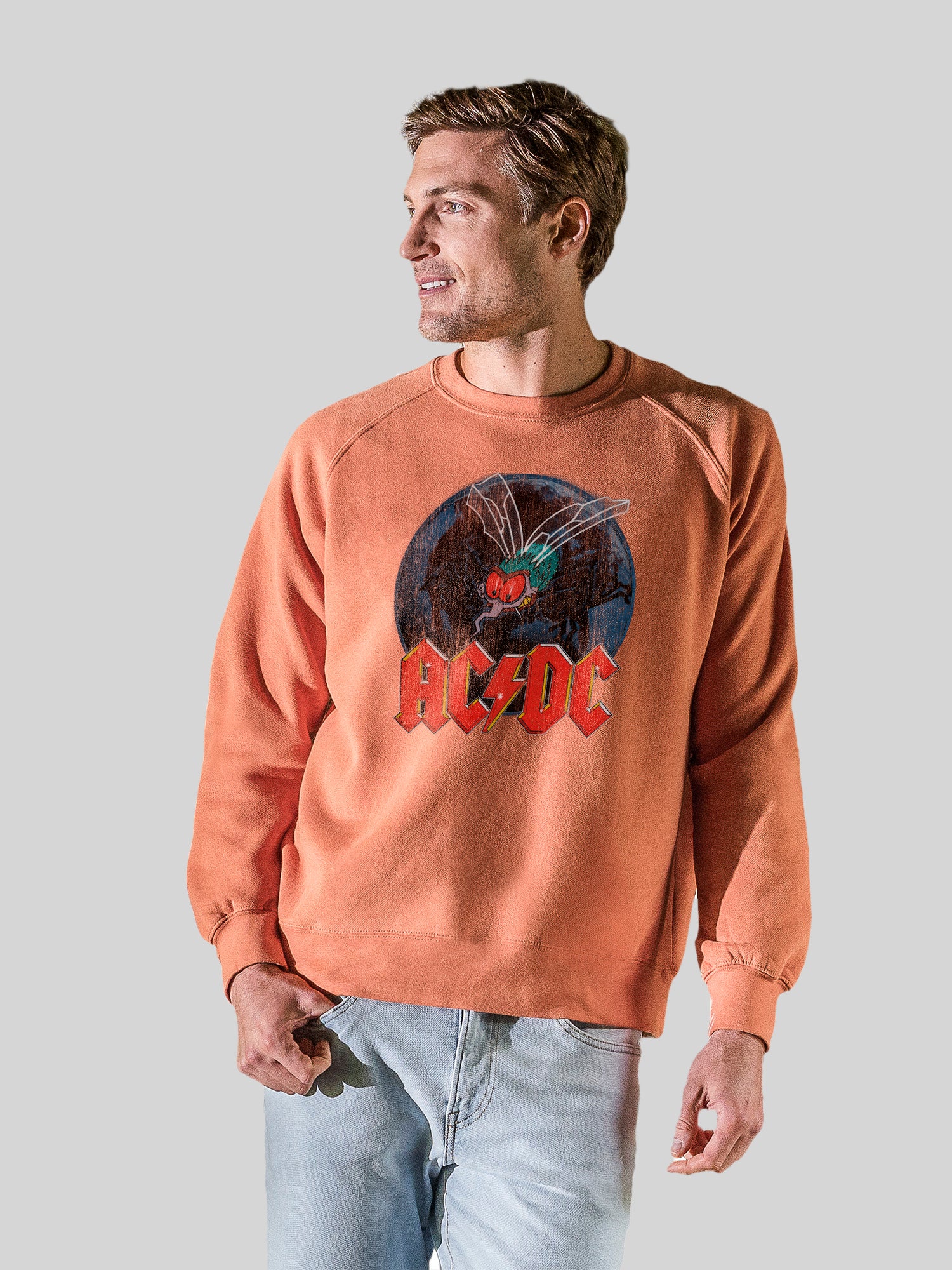 ACDC Fly On The Wall with Vintage Fleece Raglan Crew