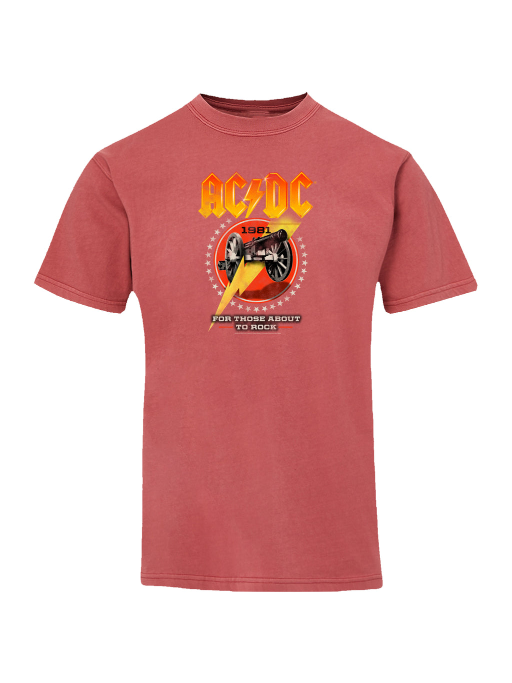 ACDC para aquellos a punto de rockear 1981 con camiseta de color costero