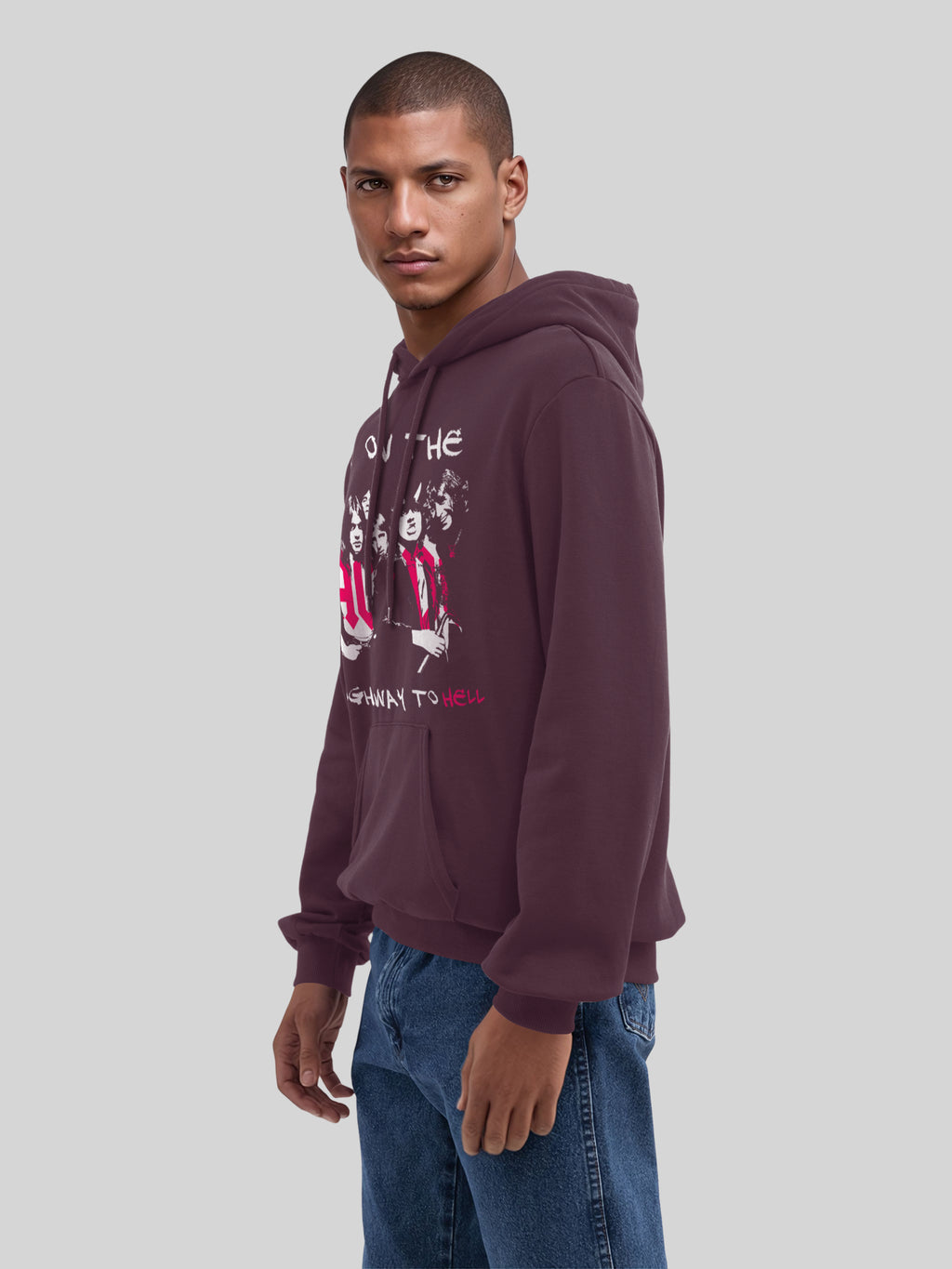 AC / DC Je suis sur l'autoroute à l'enfer à sweat à capuche organique pour hommes