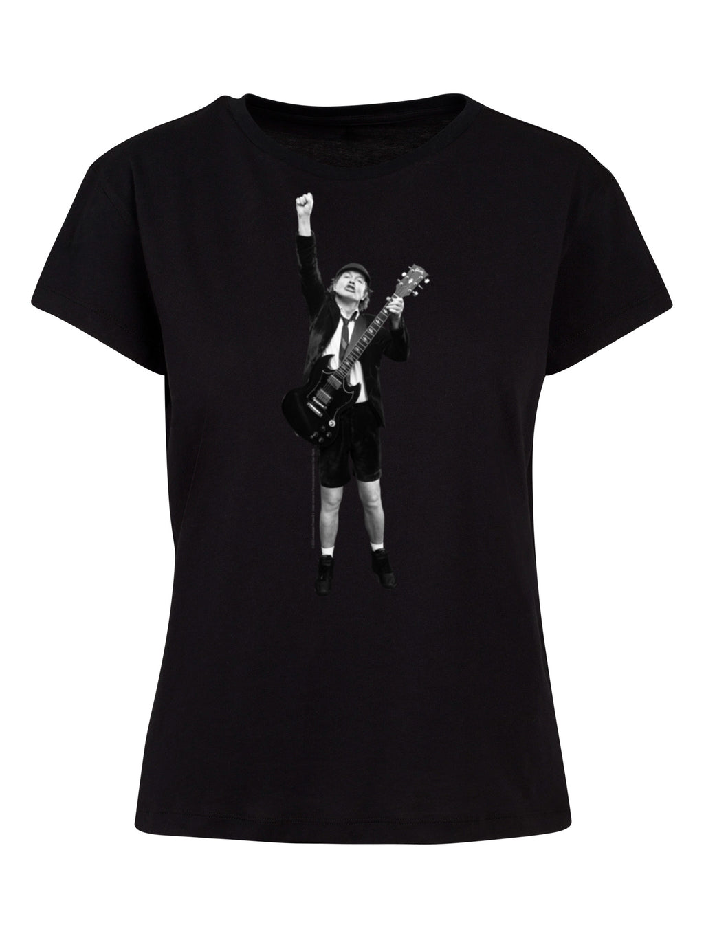 ACDC Angus Young Cut Out with Ladies Box Tee
