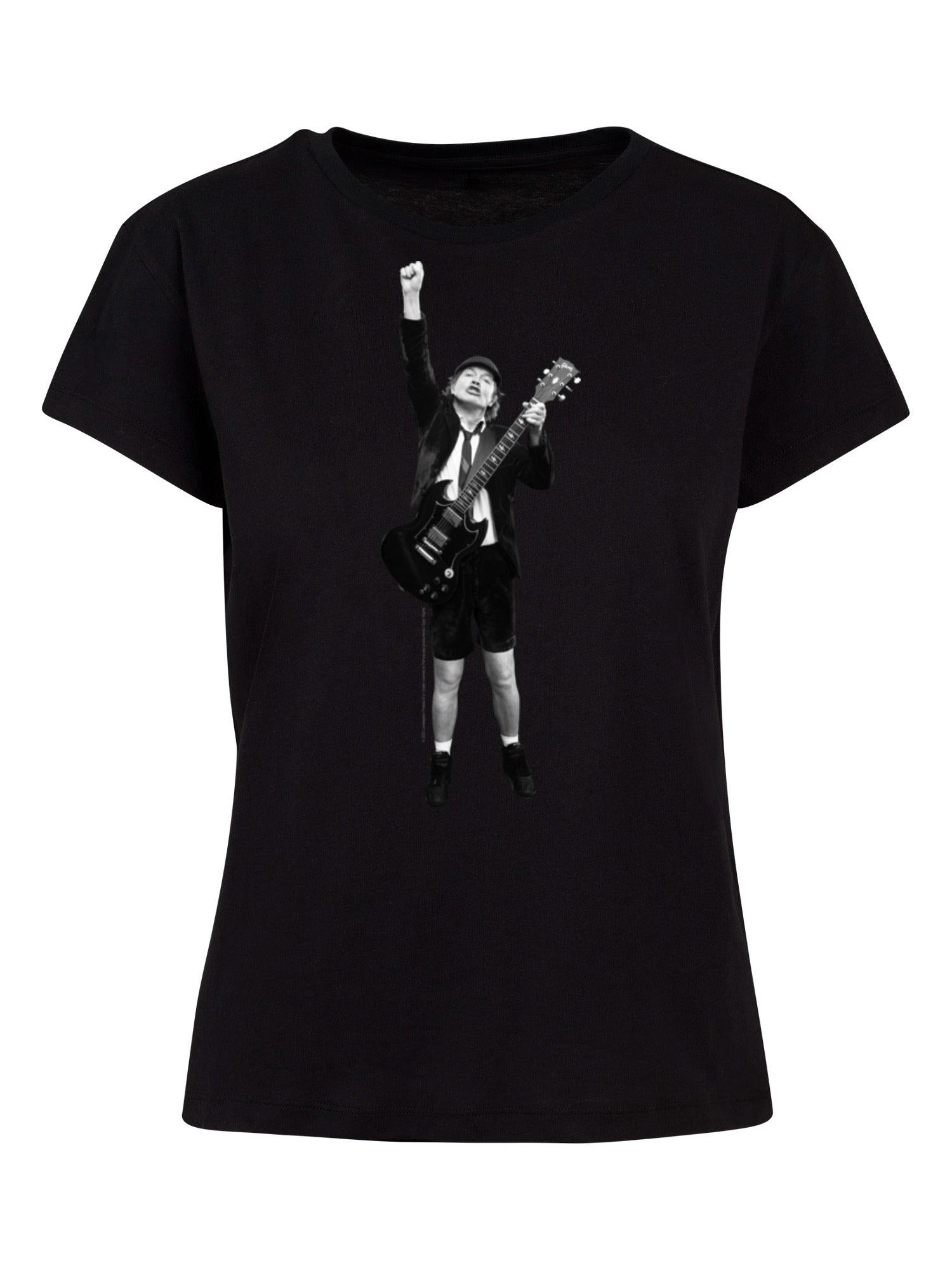 ACDC Angus Young Cut Out with Ladies Box Tee