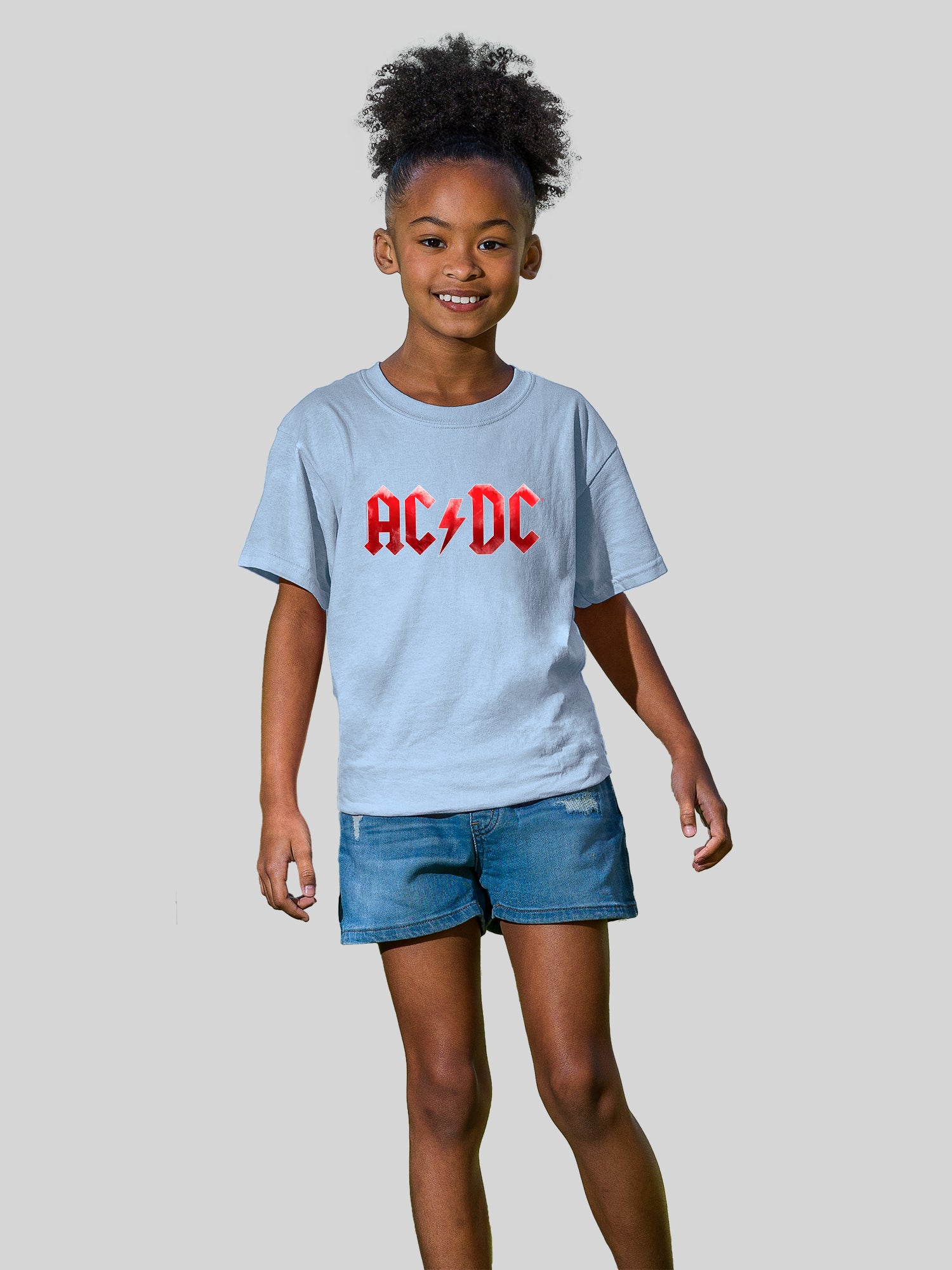 Logotipo de hielo rojo AC/DC con camiseta de amigo juvenil