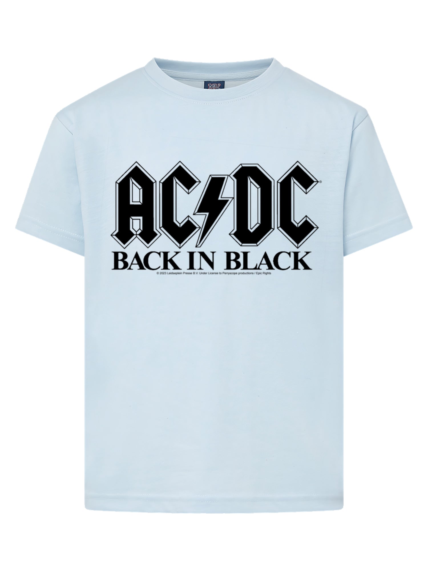 AC/DC de regreso en logotipo negro con camiseta de amigo juvenil