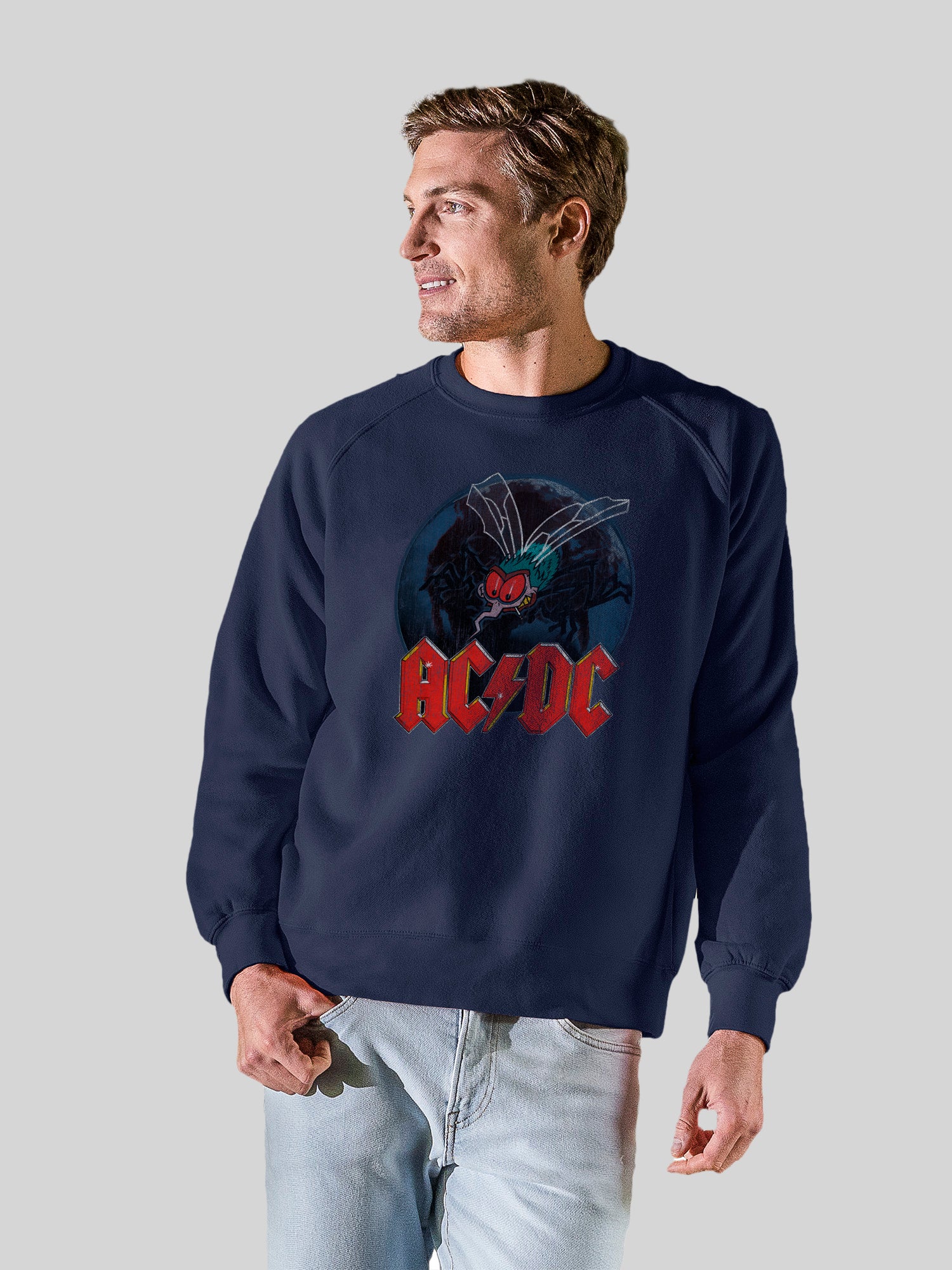 ACDC Fly On The Wall with Vintage Fleece Raglan Crew