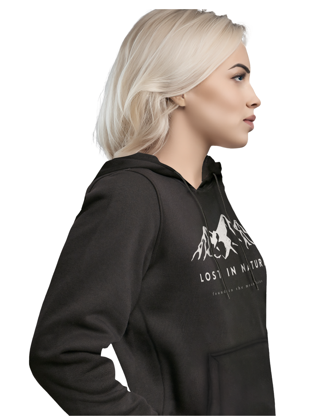 Sweat à capuche lourde perdu dans la nature