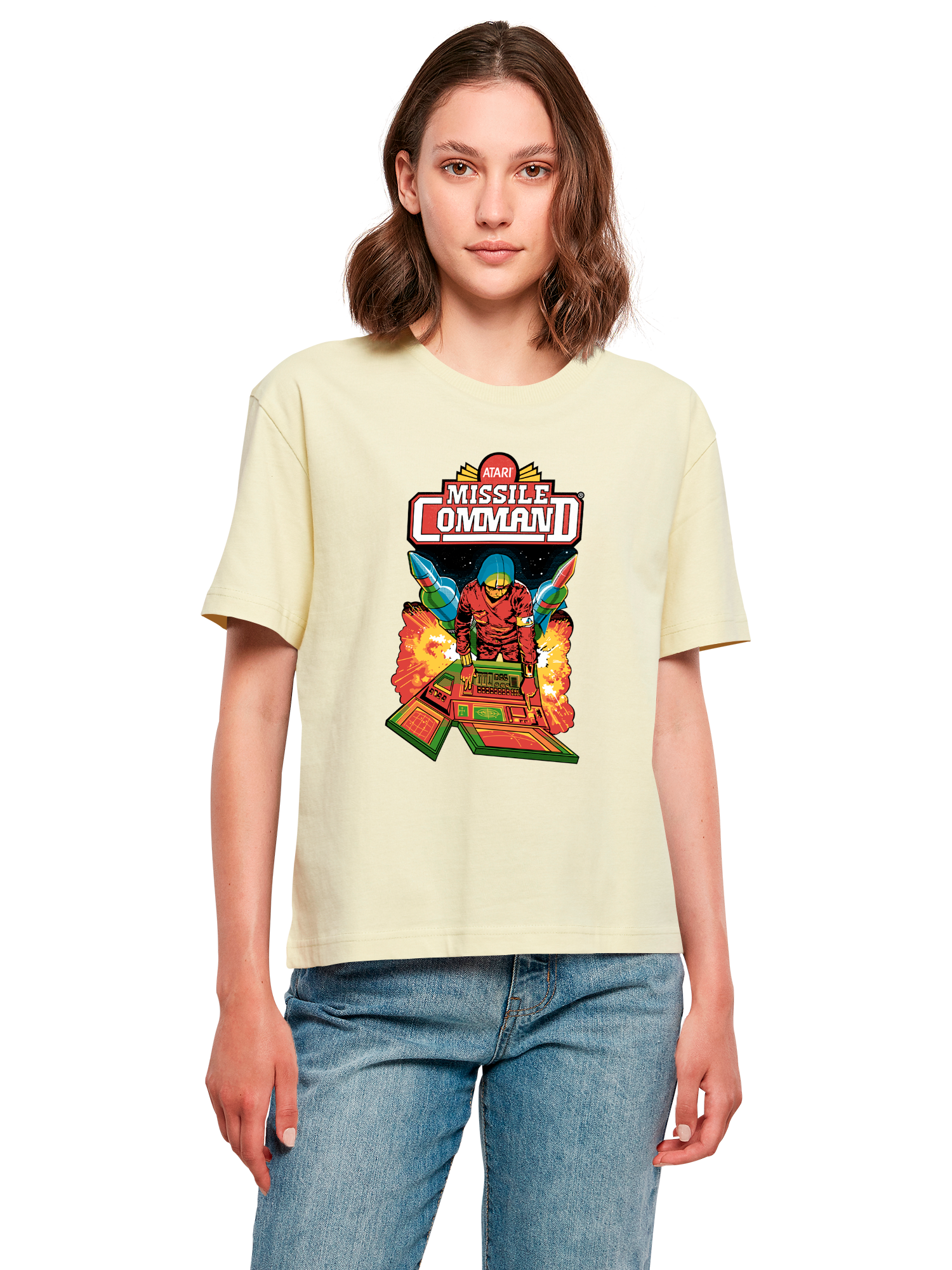 Missile Command Hanger Atari Retro Gaming with Ladies Everyday Tee