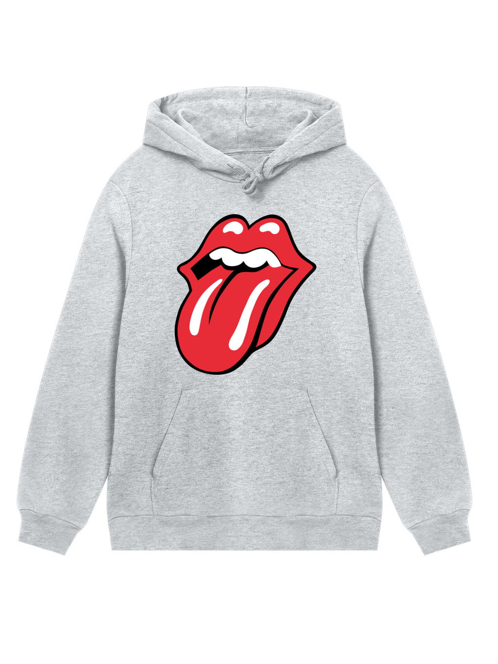 The Rolling Stones Classic Tongue Blk con Blanks verdaderos | Sudadera con capucha regular para hombres