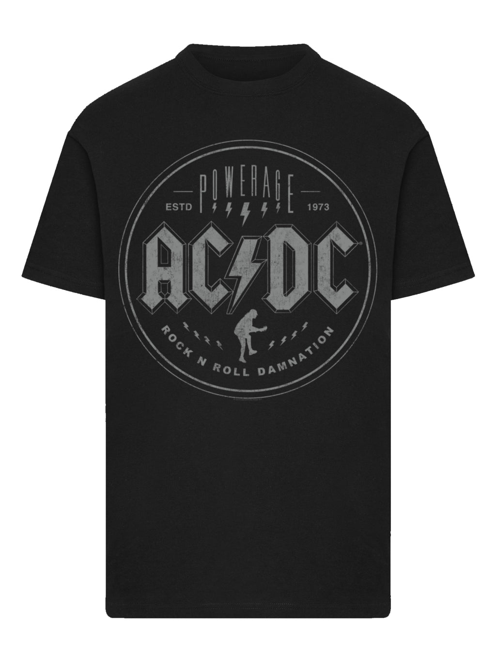 ACDC Rock n Roll Damnation con camiseta redonda de cuello