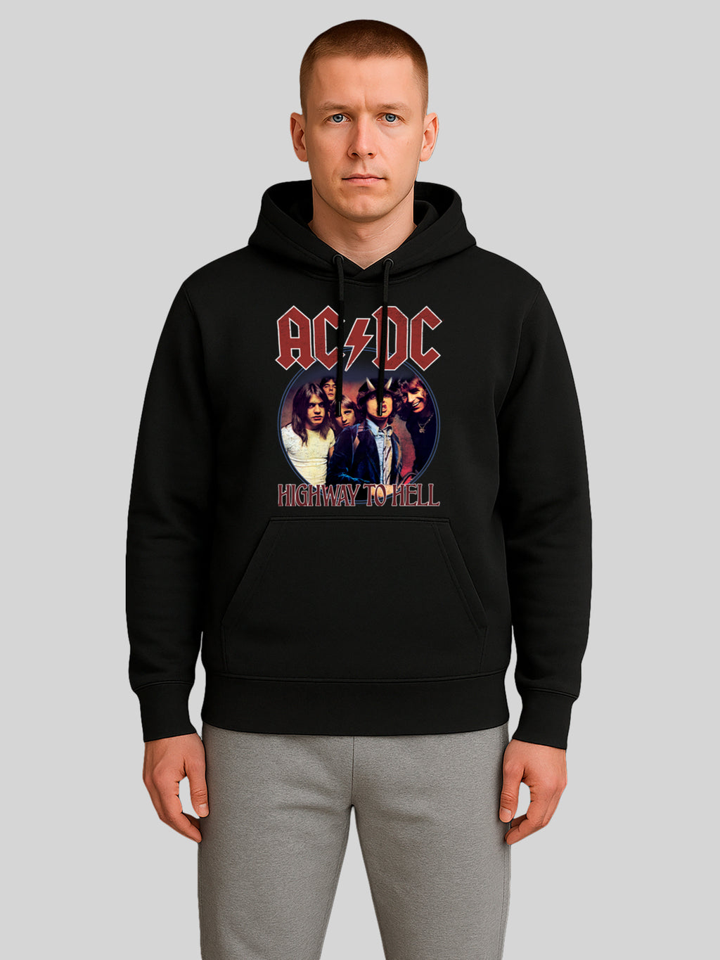 AC / DC Highway to Hell Circle Hoodie biologique masculin