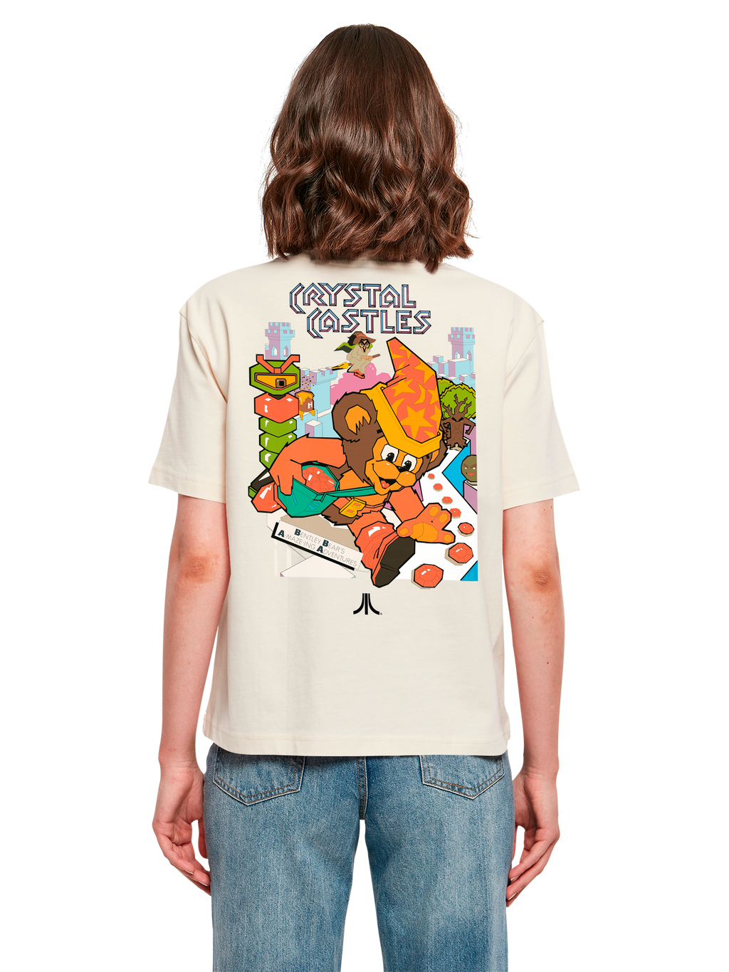 Atari Crystal Castles Retro Gaming and Atari Crystal Castles Bear with Ladies Everyday Tee
