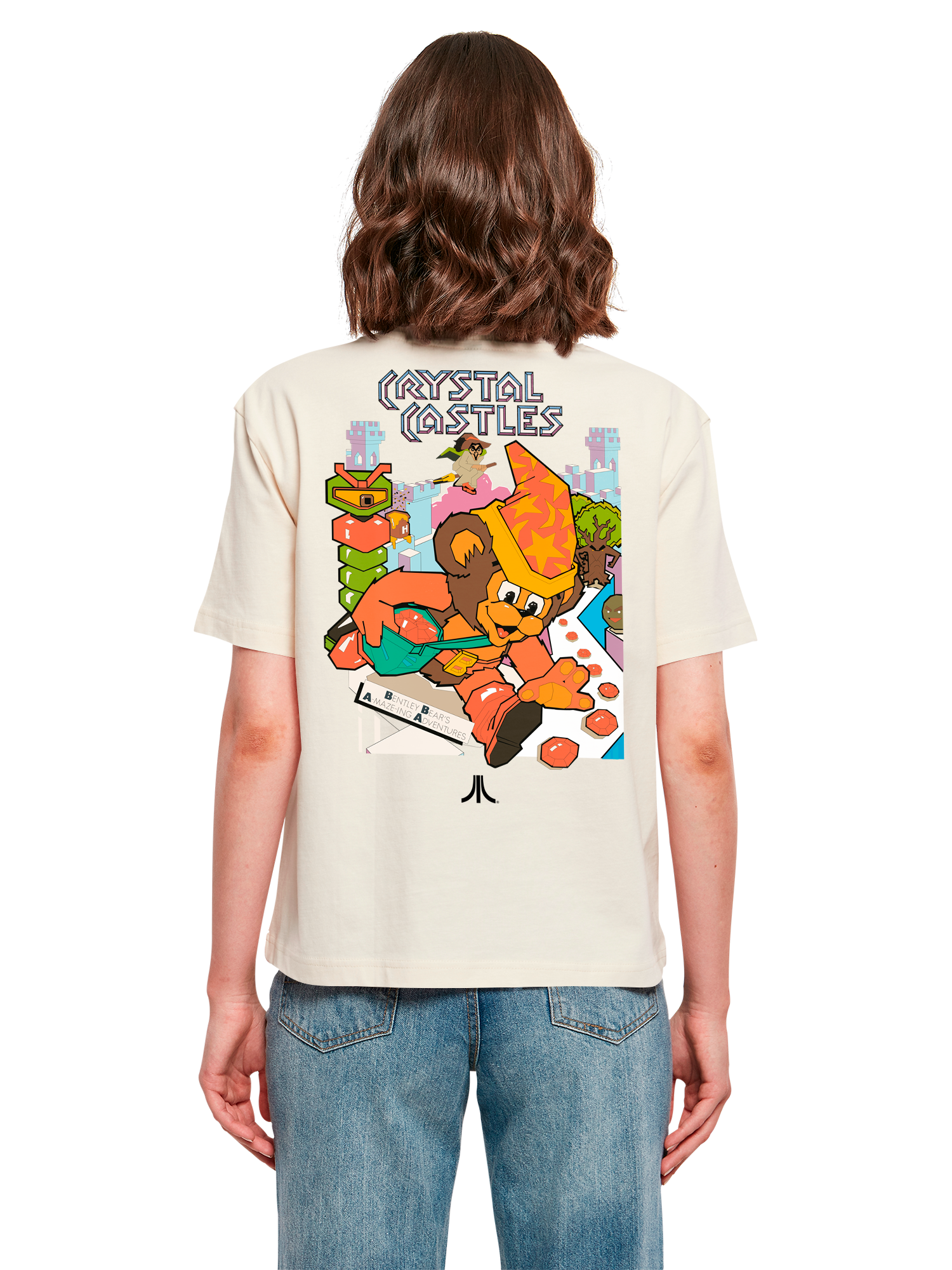 Atari Crystal Castles Retro Gaming and Atari Crystal Castles Bear with Ladies Everyday Tee