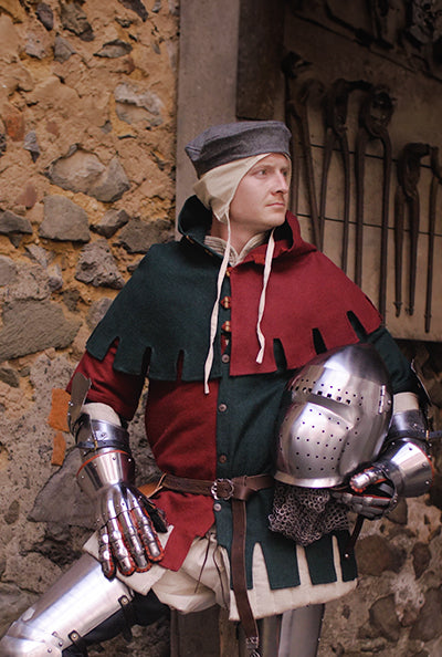 Burgschneider Asgar - Fasce Per Polpacci In Lana, Avvolgimenti Medievali Grigio Oliva Per Rievocazioni LARP E Viking
