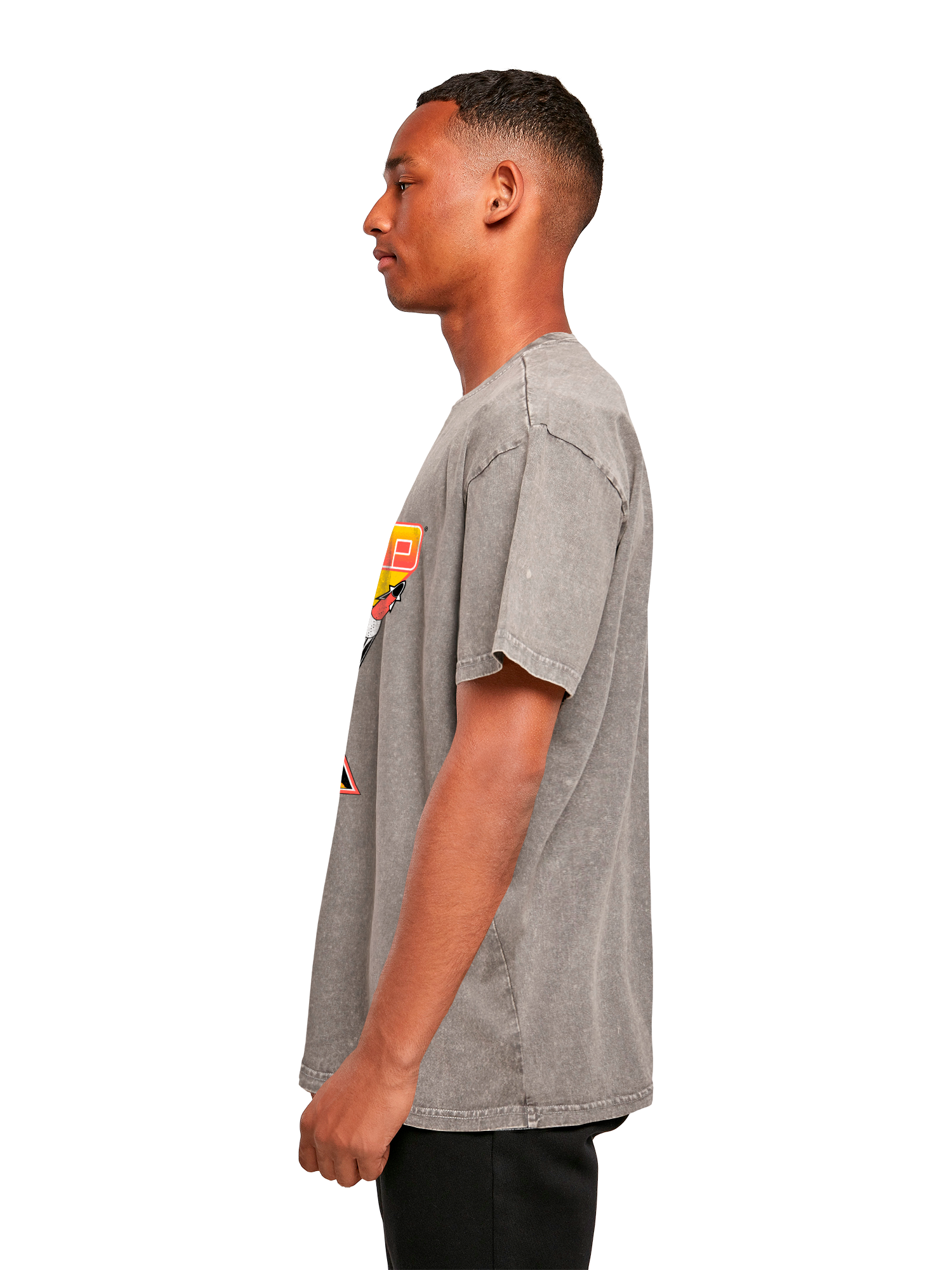 Missile Command Triple Shot Atari Retro Gaming with Acid Washed Heavy Oversize Tee