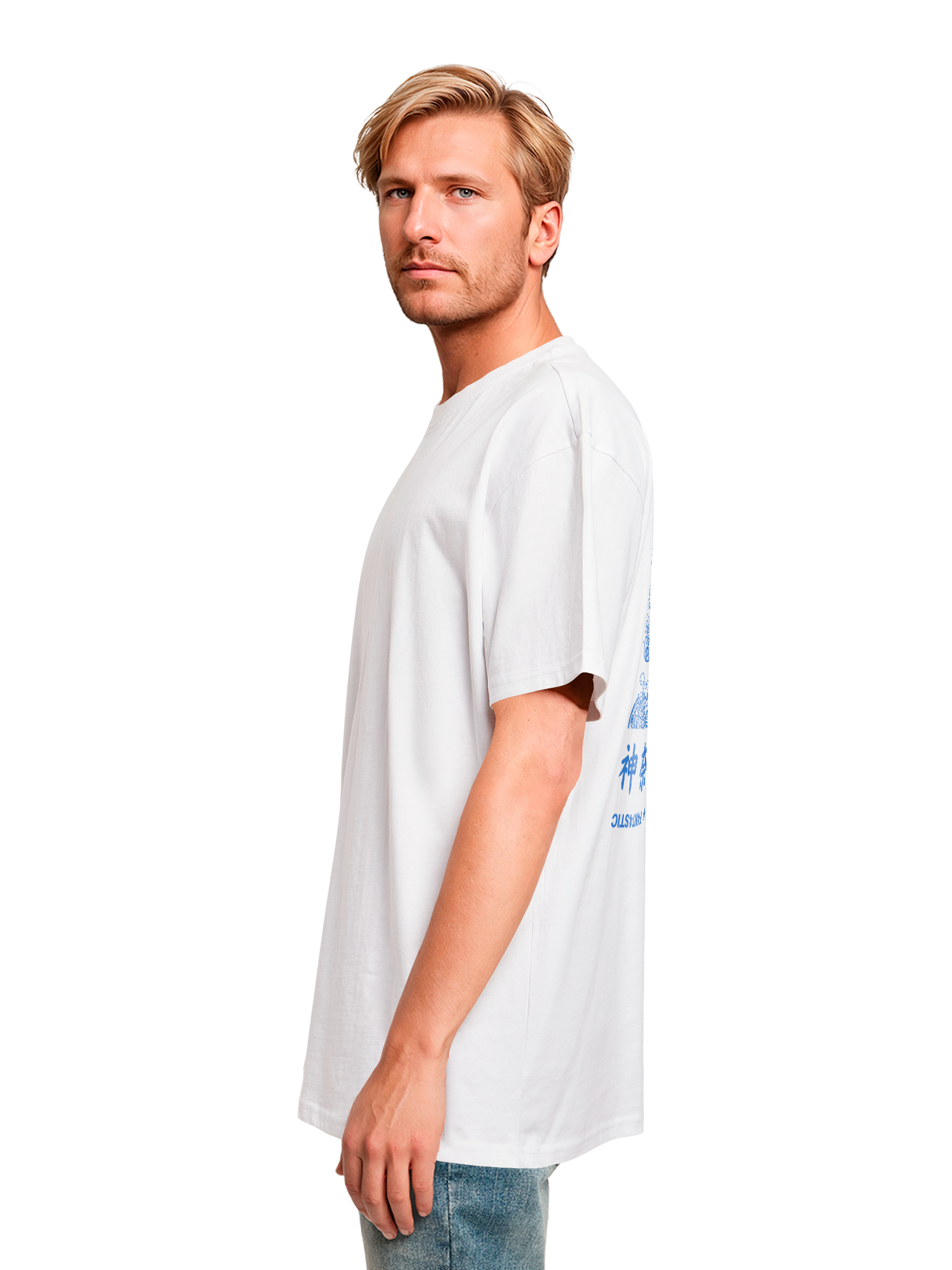 T-shirt surdimensionné lourde Kanagawa Wave