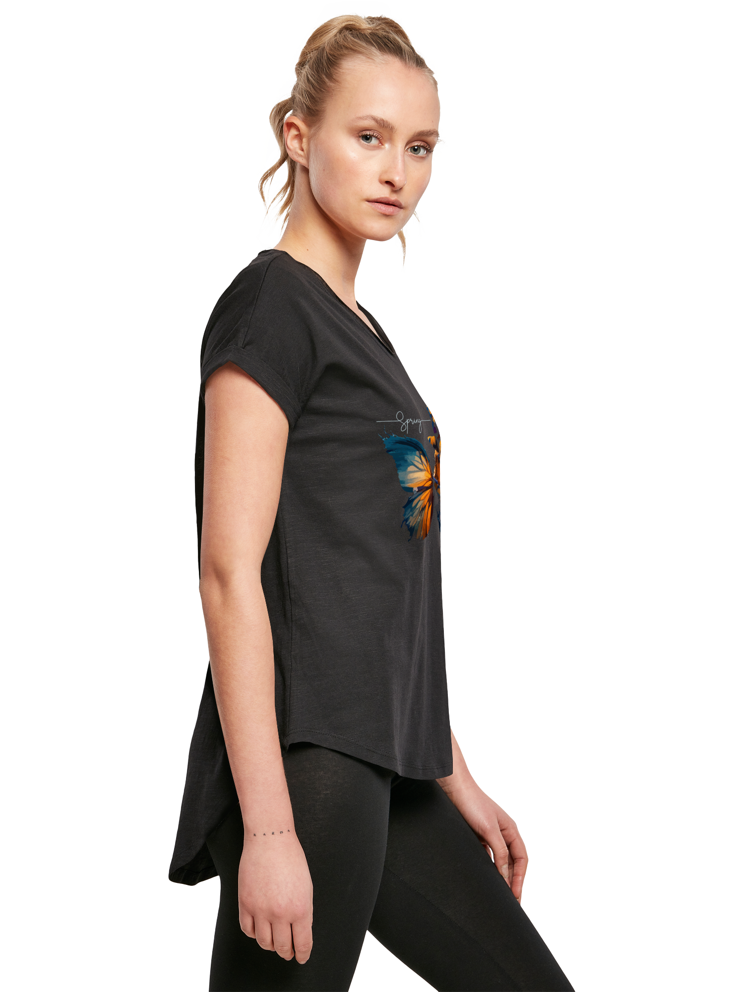 Schmetterling der Schmetterlinge Damen Long T-Shirt