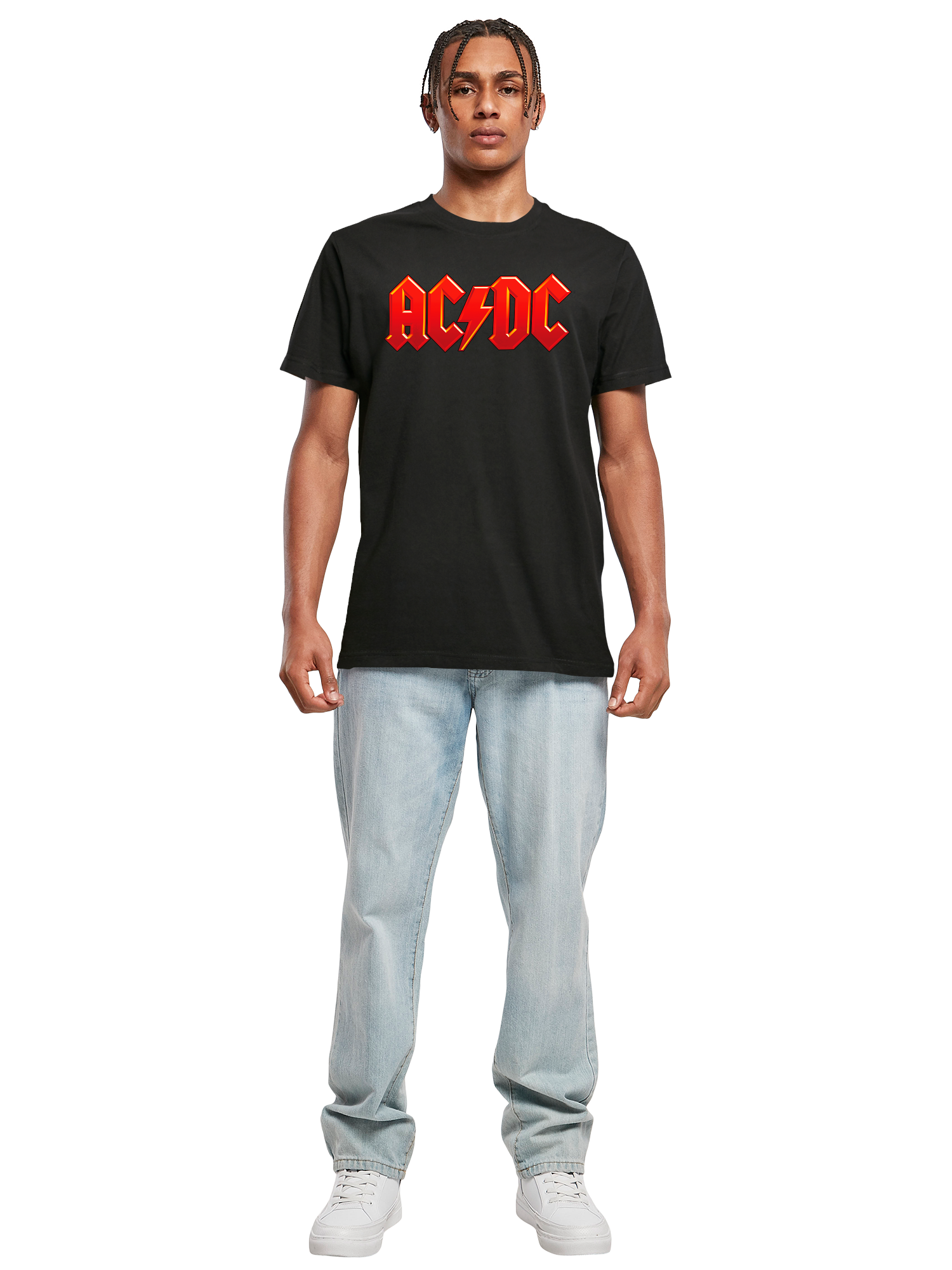 Dunkelrotes ACDC-Logo-T-Shirt