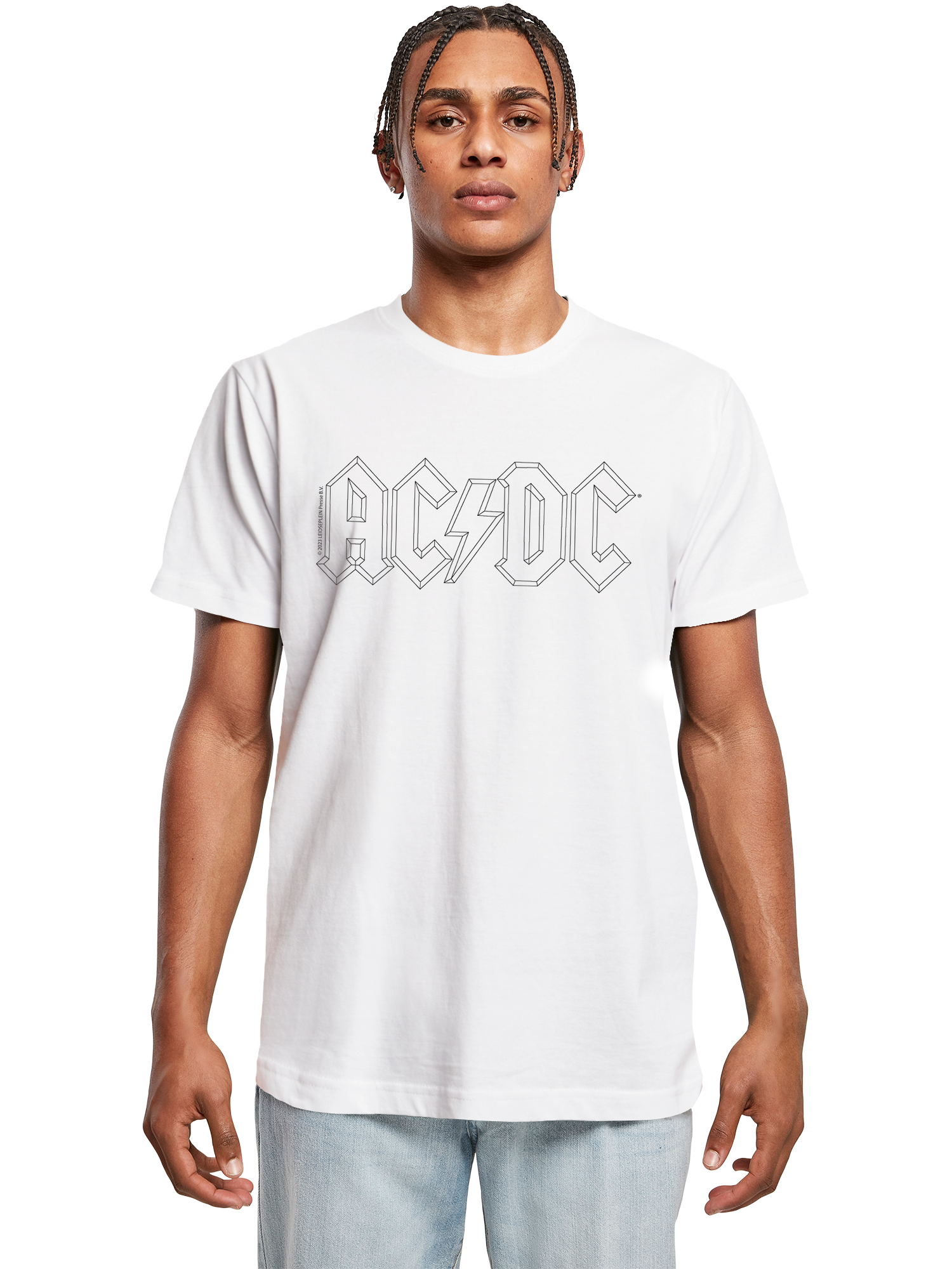 T-shirt logo AC / DC Black Outline