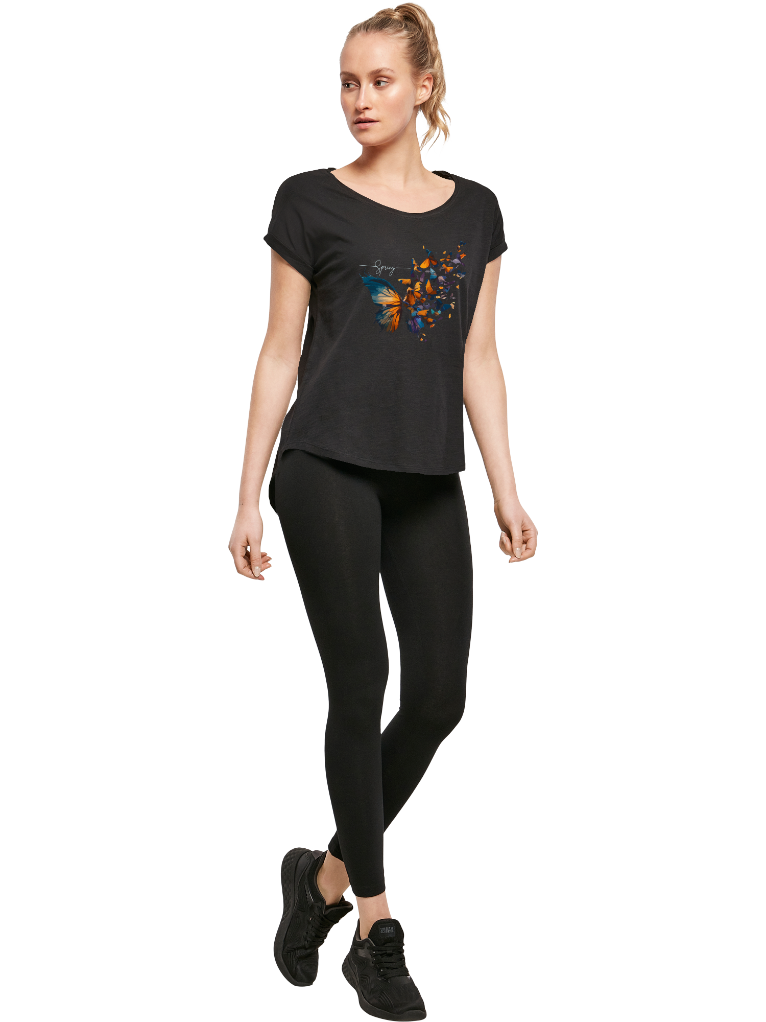 Schmetterling der Schmetterlinge Damen Long T-Shirt