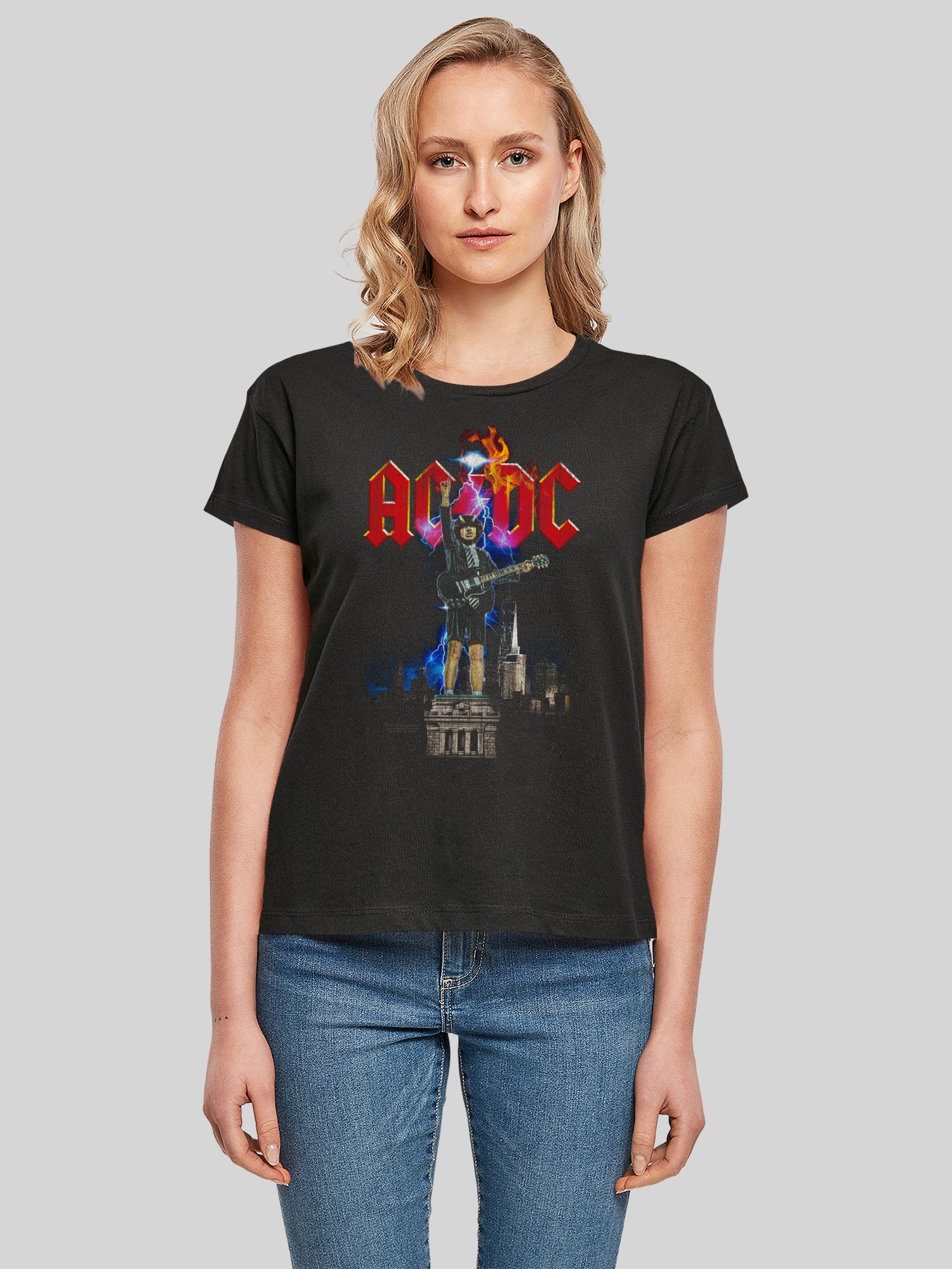 AC/DC Angus NYC Lightning Ladies Box T-Shirt