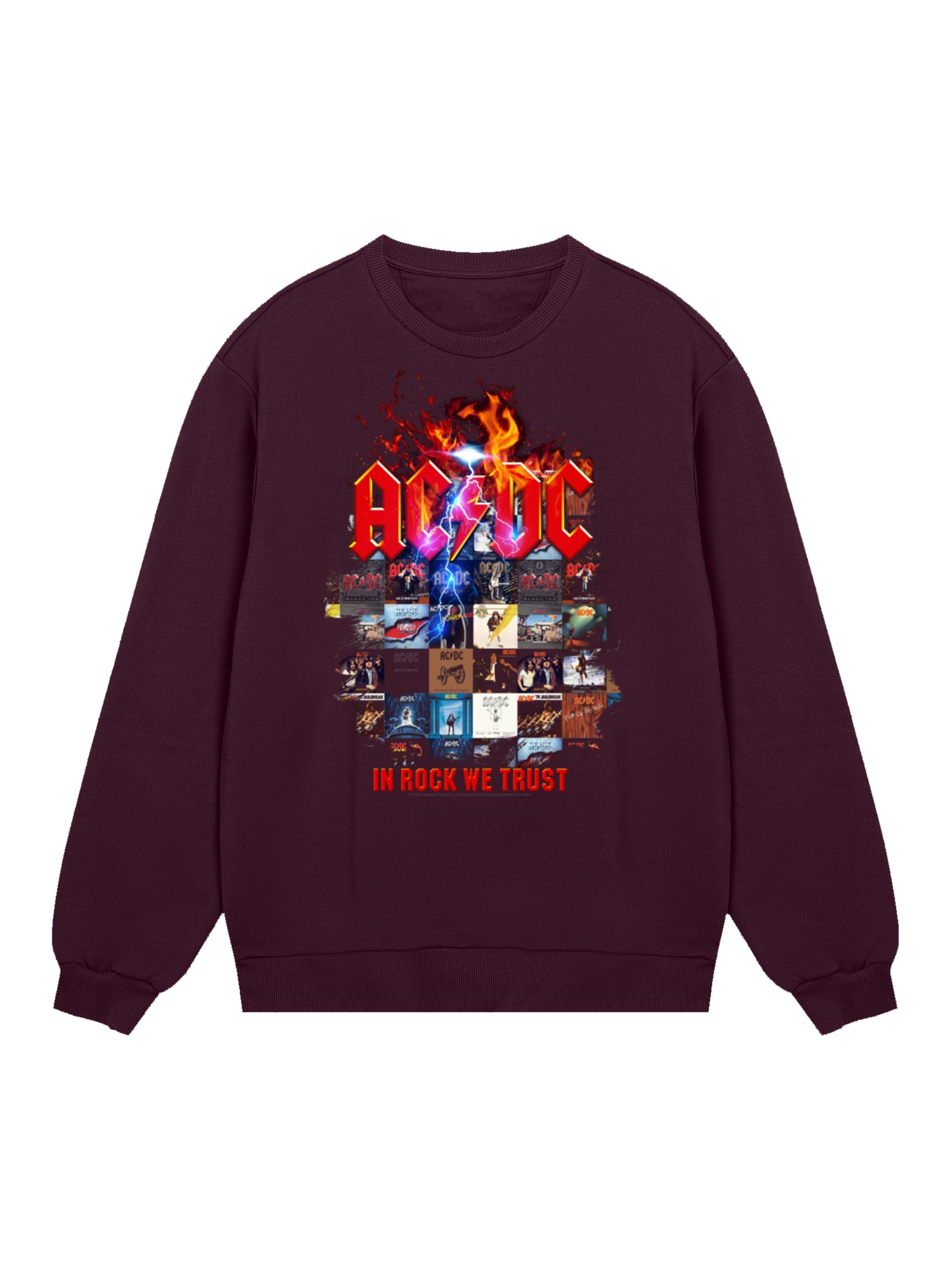 AC/DC In Rock We Trust Album Covers Men's Organic Sweatshirt