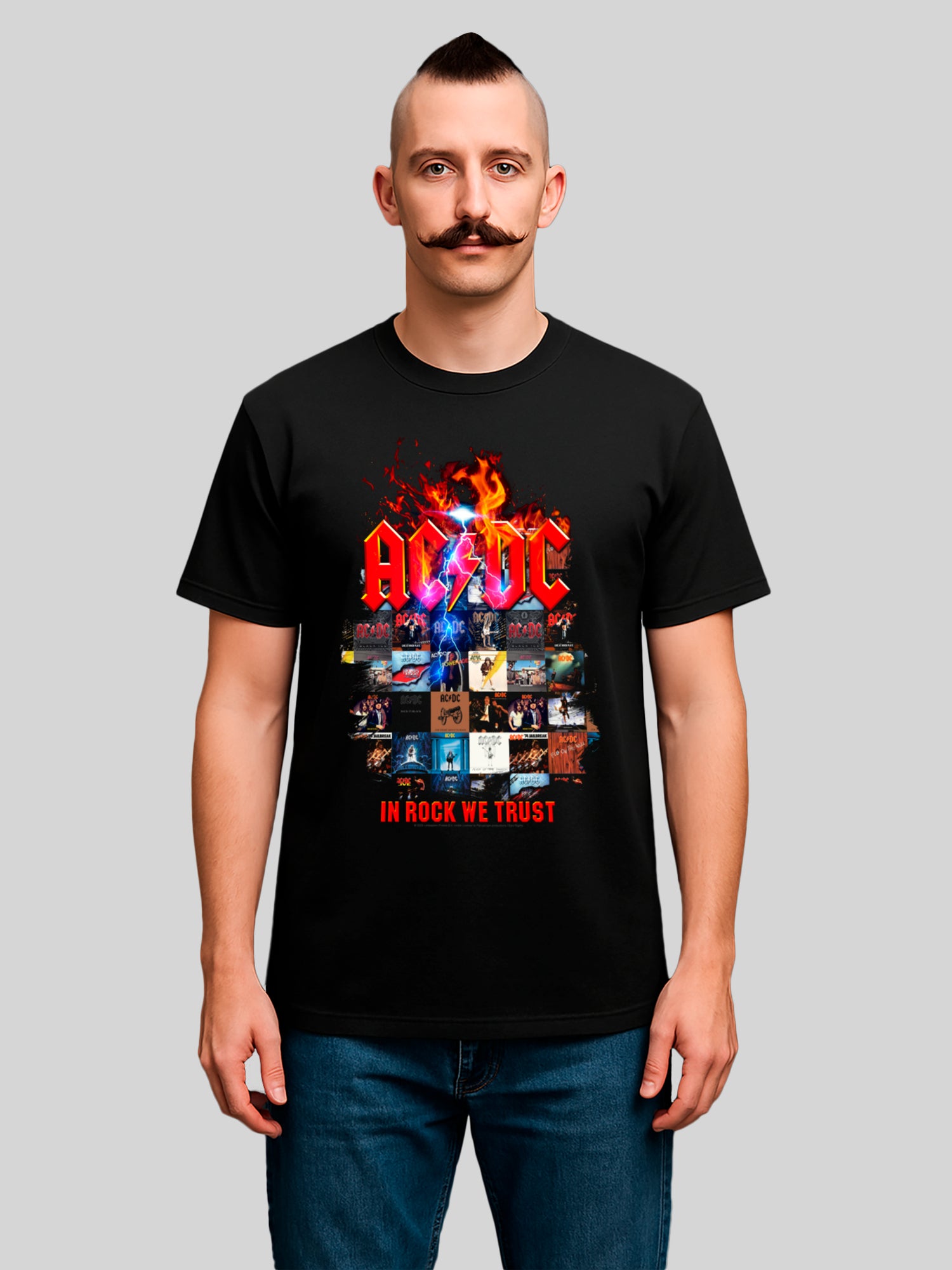 AC / DC dans Rock We Trust L'album couvre le t-shirt organique masculin