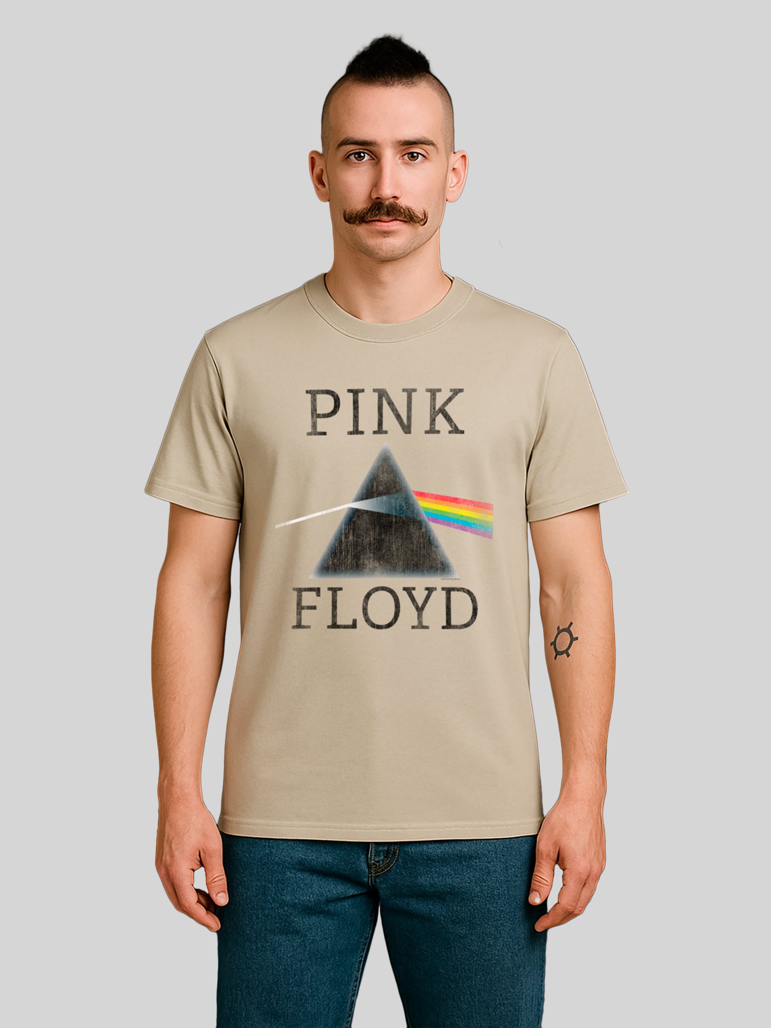 Camiseta orgánica de los hombres de Pink Floyd Dark Side of the Moon Prism