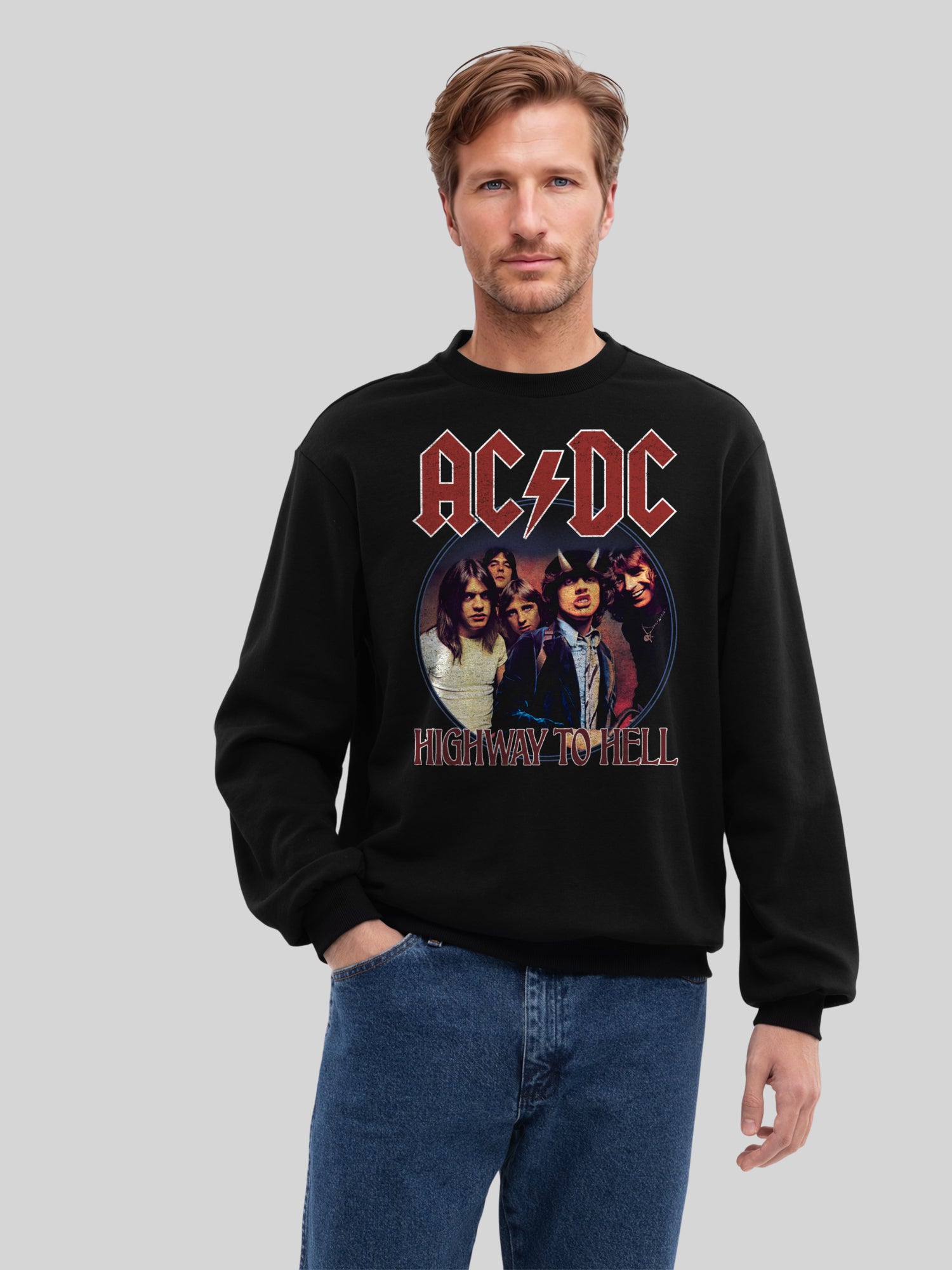 AC / DC Highway to Hell Circle Sweat-shirt organique masculin