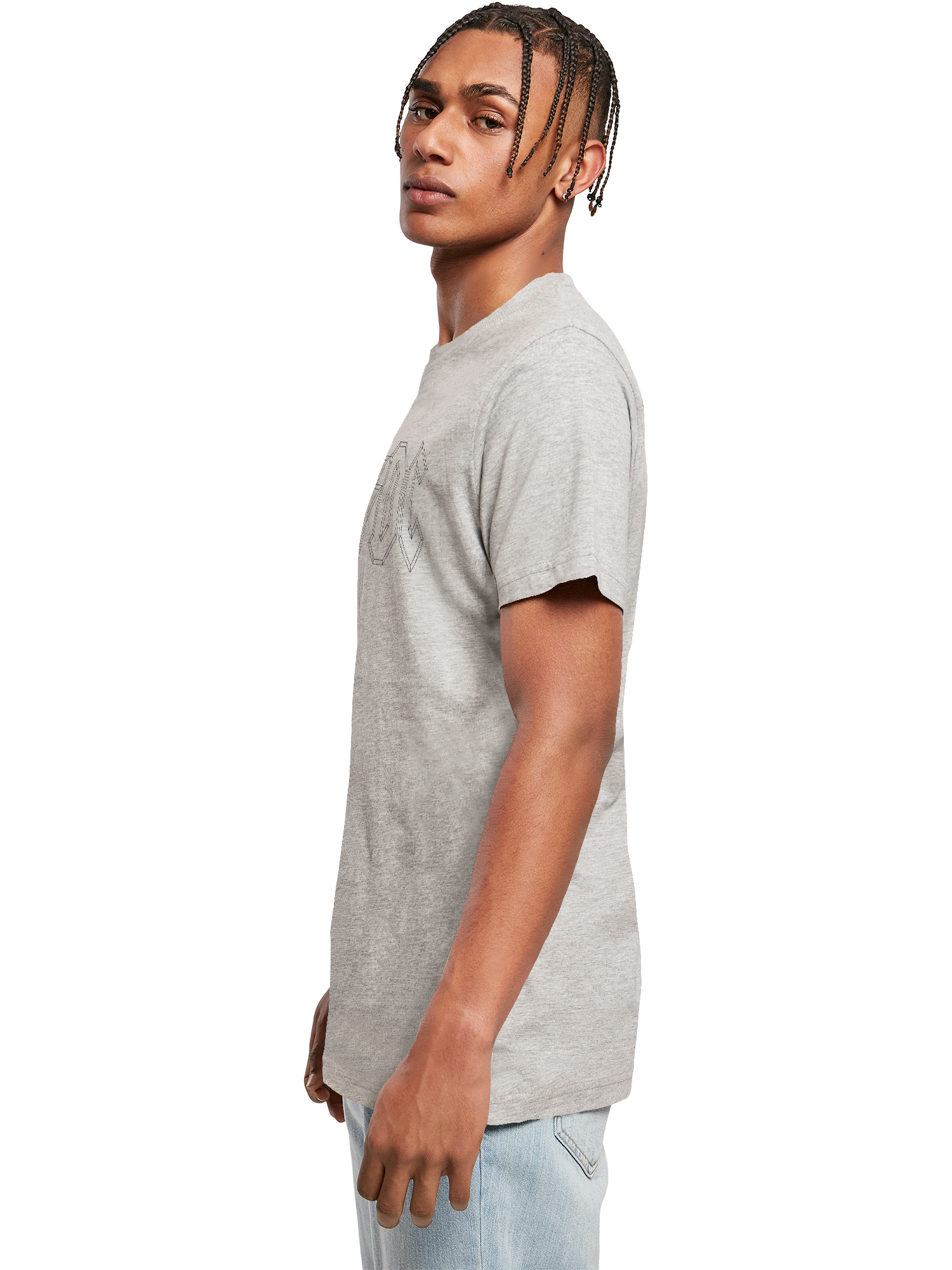 T-shirt logo AC / DC Black Outline