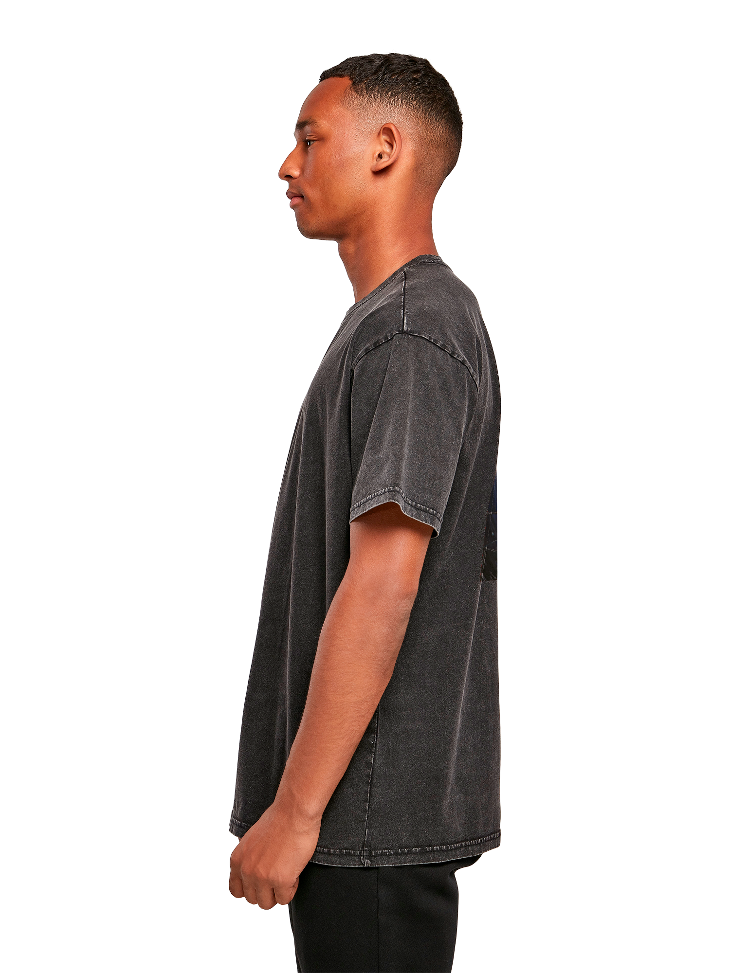 Atari Games Logo White Retro Gaming Horizontal and Atari Gravitar Box Cover with Acid Washed Heavy Oversize Tee