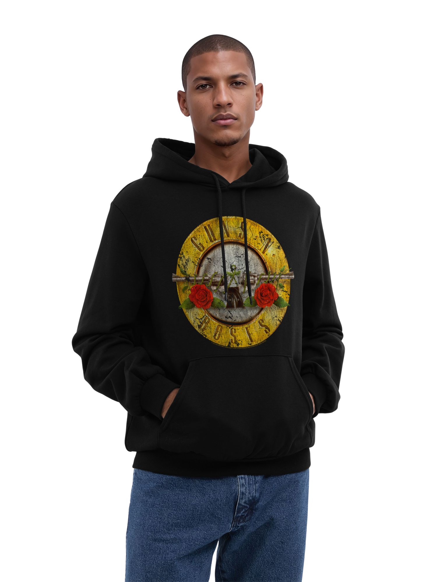 Guns 'n' Roses Vintage Bullet Logo with True Blanks | Mens Regular Hoody