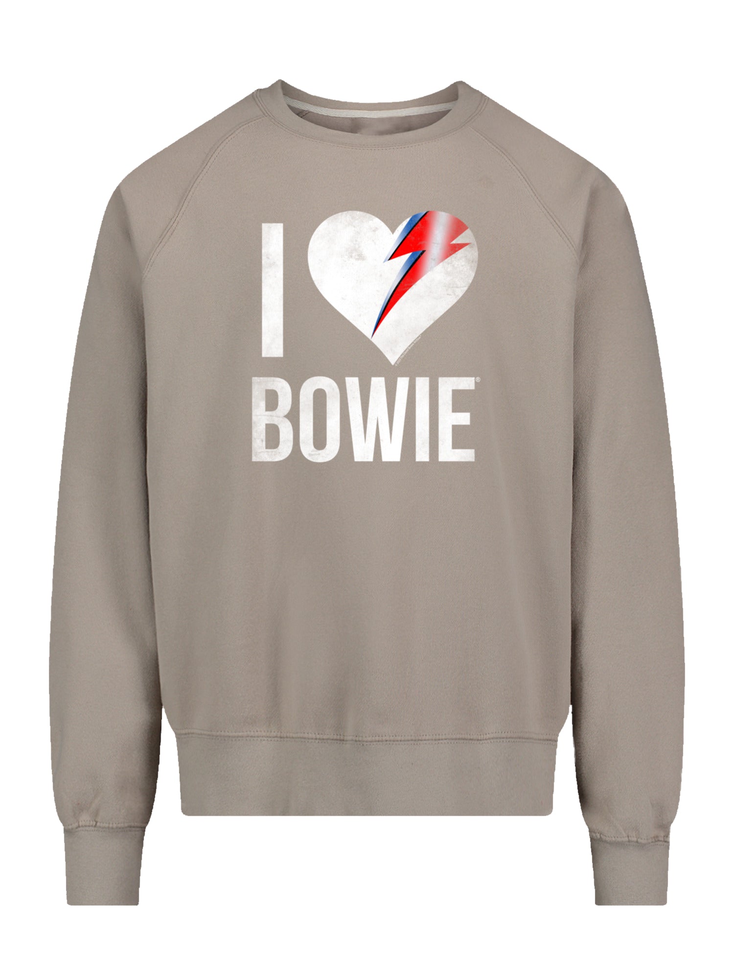 David Bowie Amo a Bowie con la tripulación vintage de raglán de lana