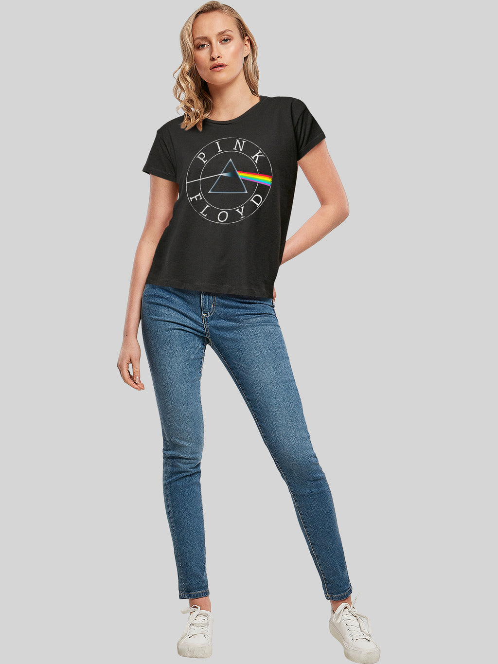 Pink Floyd Prism Circle Logo with Ladies Box Tee