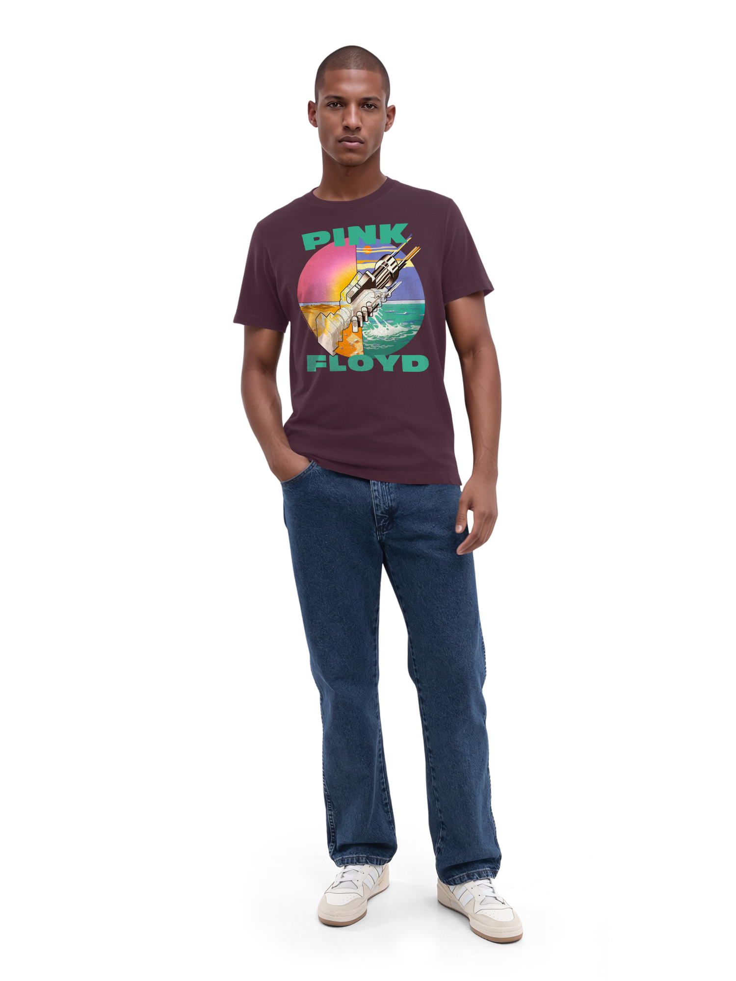 Pink Floyd souhaite que vous soyez ici T-shirt biologique pour hommes