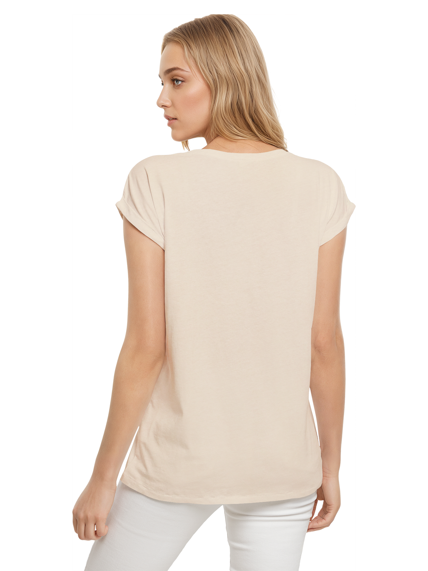 Heart Tree Watercolor Ladies Extended Shoulder T-Shirt