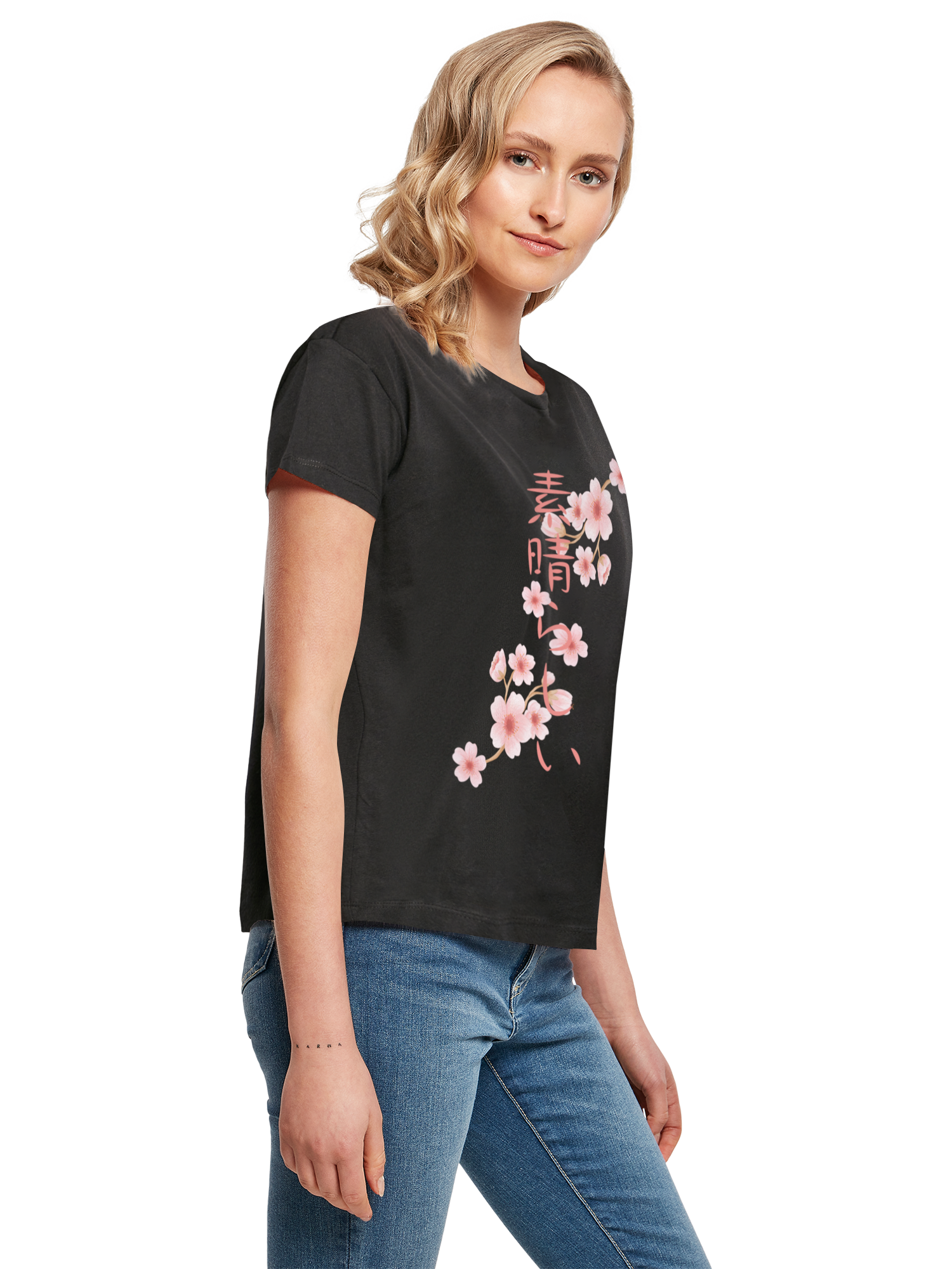 Kirschblüten Asien Ladies Box T-Shirt