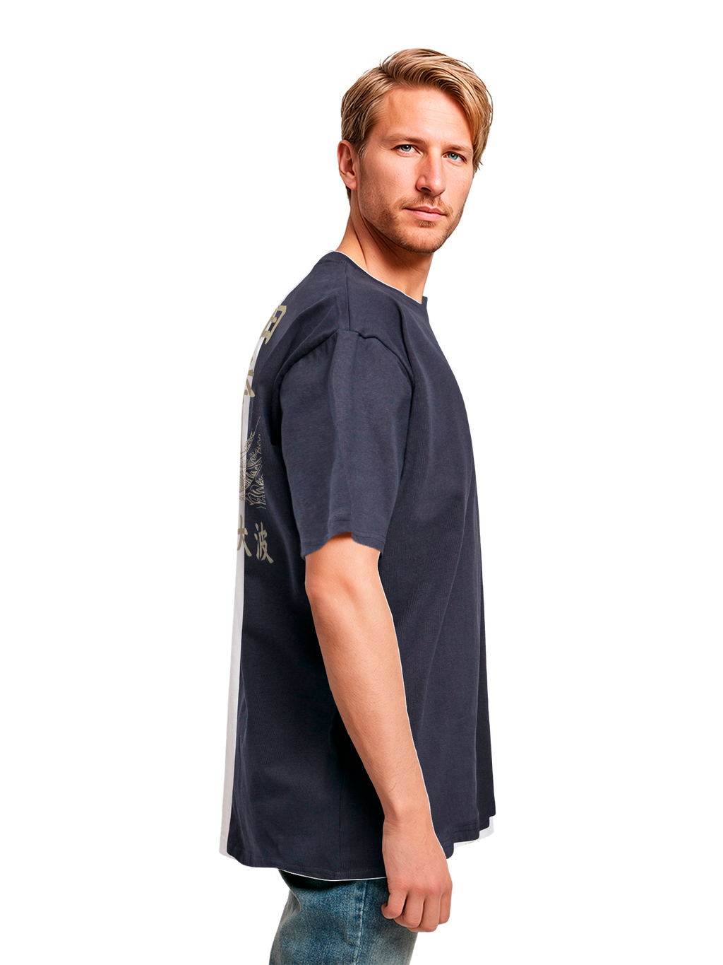 T-shirt surdimensionné lourde Kanagawa Wave