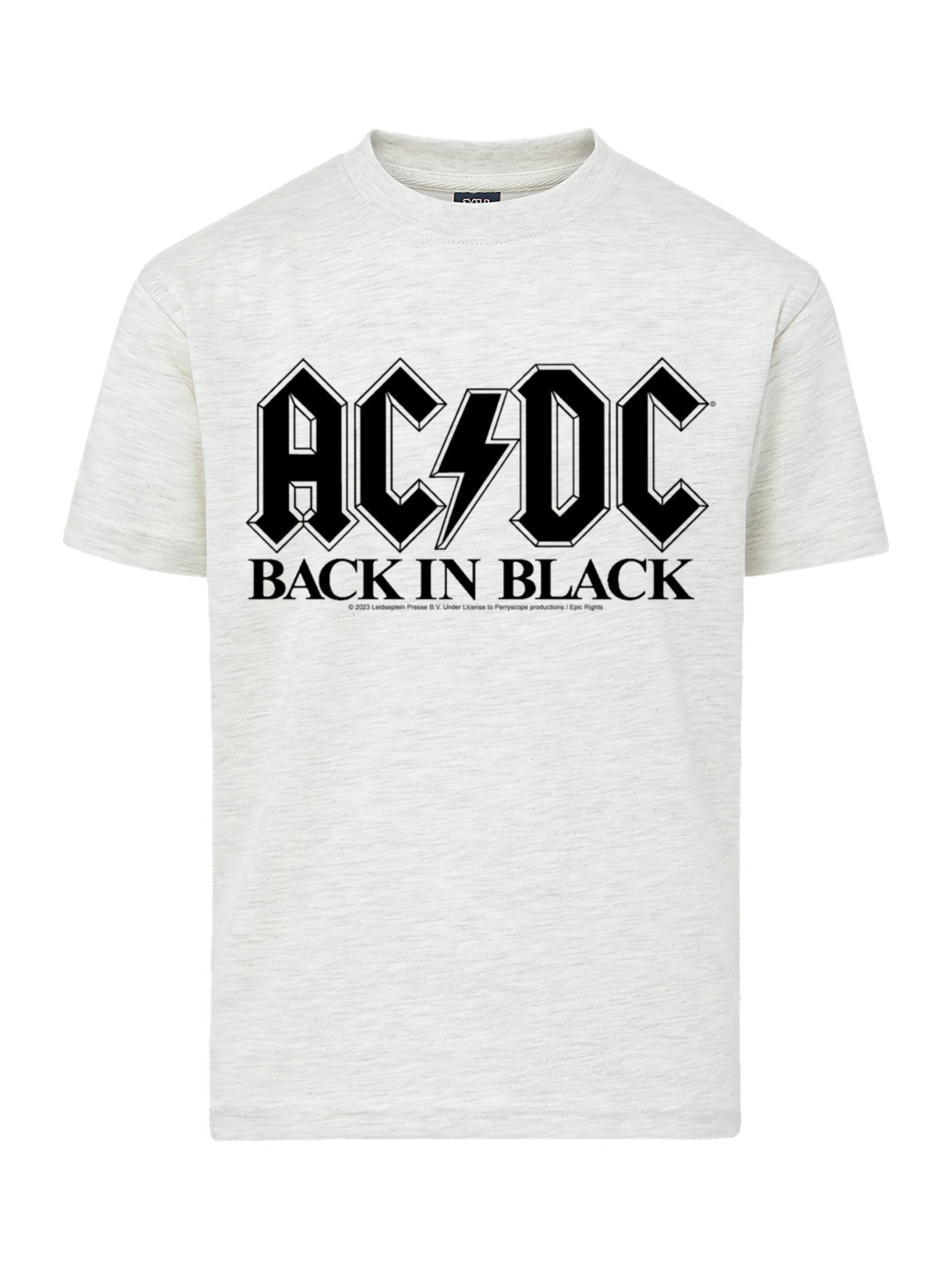 AC/DC de regreso en logotipo negro con camiseta de amigo juvenil